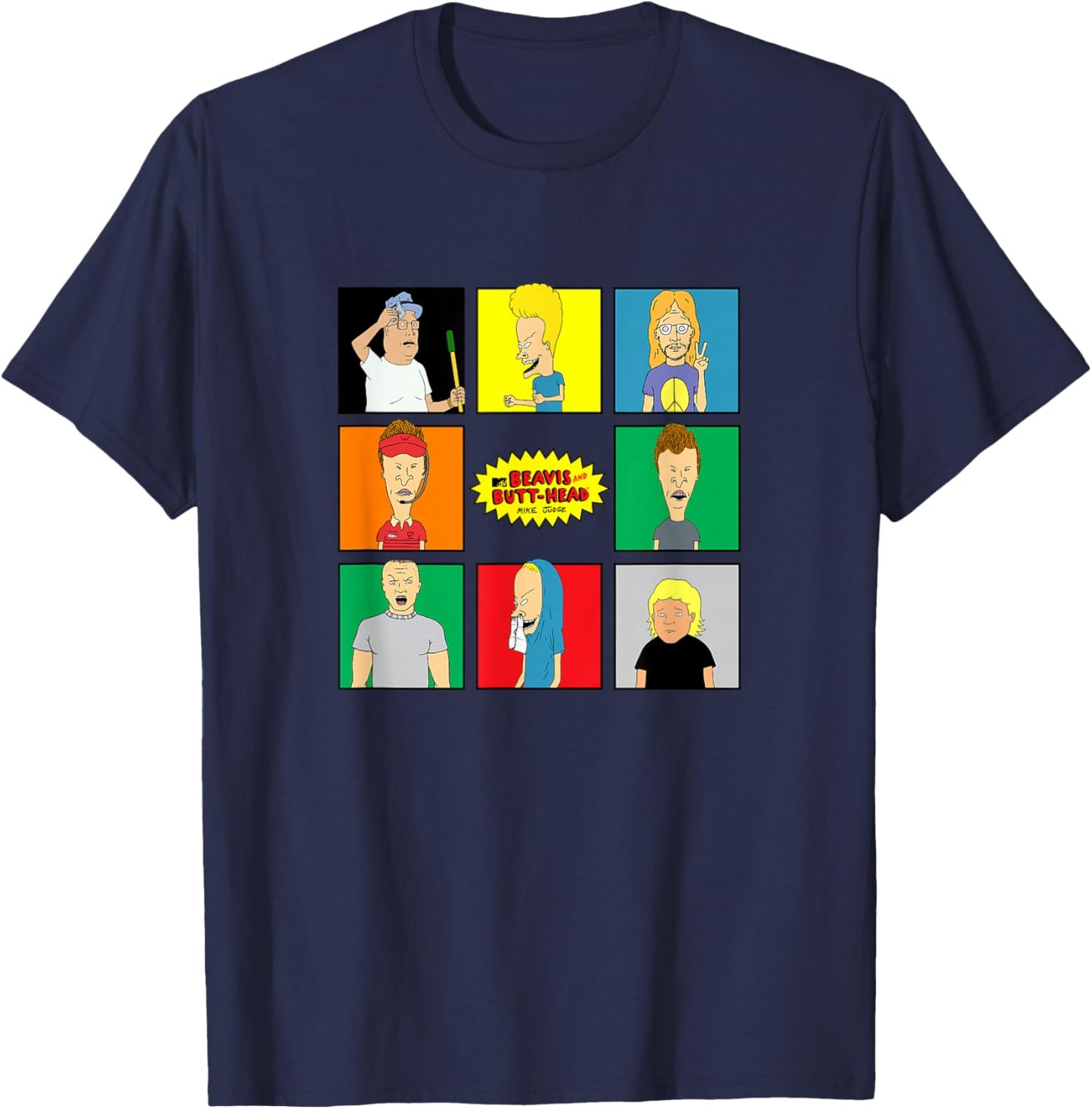 Beavis and Butthead - Boxed In T-Shirt - T-Shirt | Navy