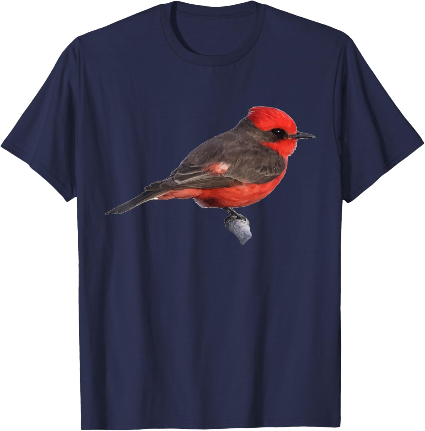 Vermilion Flycatcher Graphic T-Shirt - T-Shirt | Navy