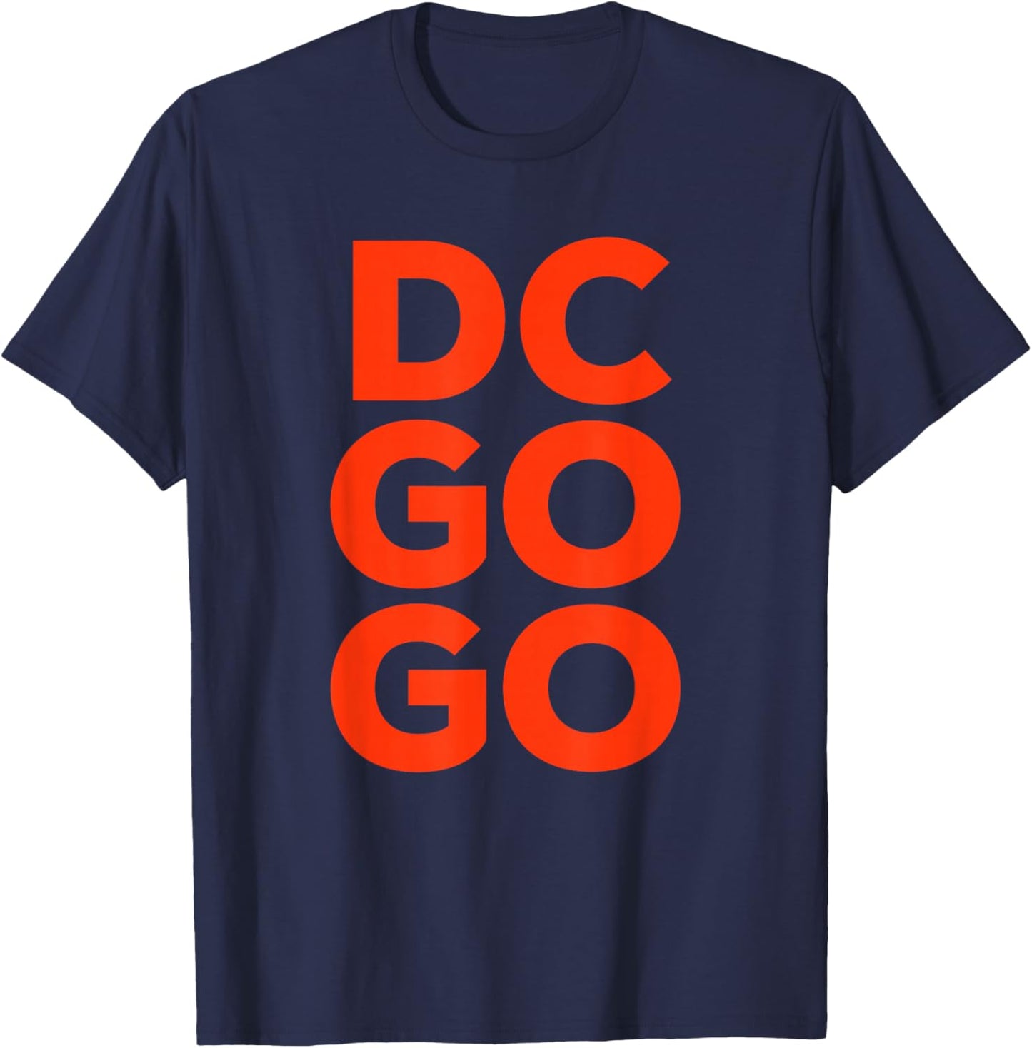 Washington DC Go Go - Black, Small, , Short Sleeve, Classic Fit, Cotton 65% Polyester 35%, Holiday, Hip Hop, Halloween, Thanksgiving, Christmas, Unique Design T-Shirt - T-Shirt | Navy