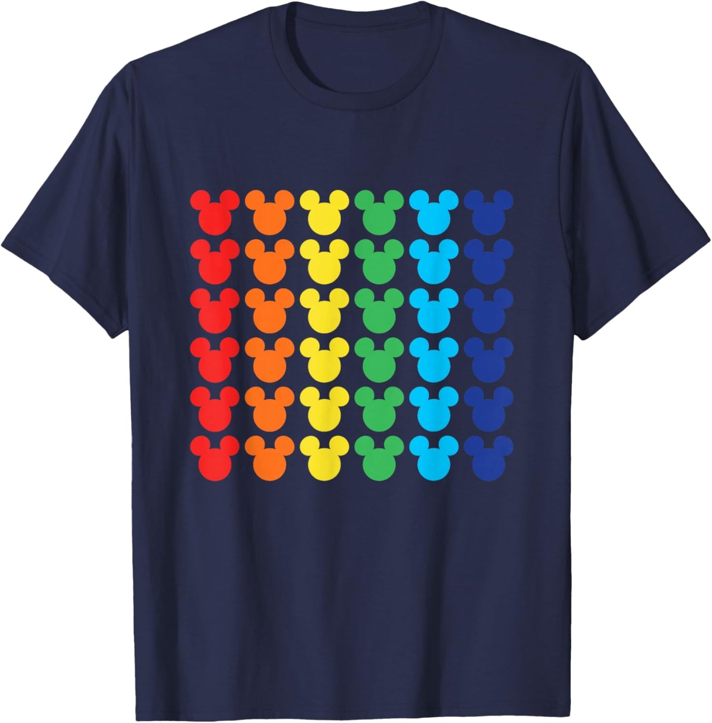 Disney Mickey Mouse Rainbow Icons Small T-Shirt - T-Shirt | Navy