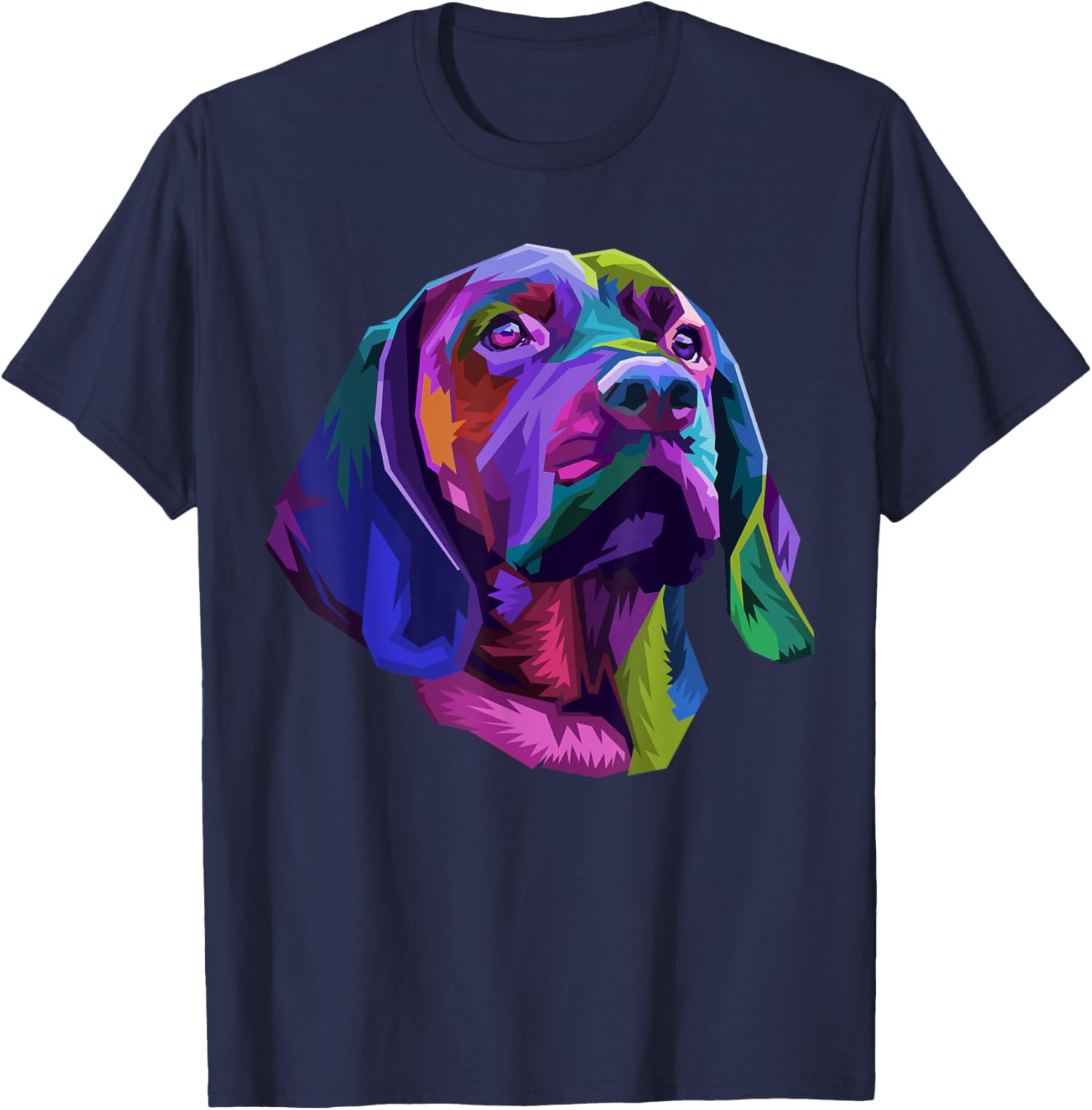 Shorthaired Hungarian Pointing Dog Magyar Vizsla Shorthair T-Shirt - T-Shirt | Navy