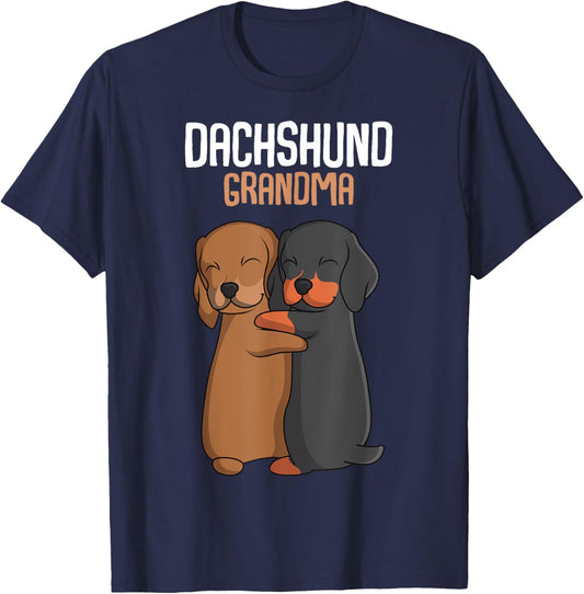 Dachshund Grandma Weenie Mom Dog Lover Women T-Shirt - T-Shirt | Navy