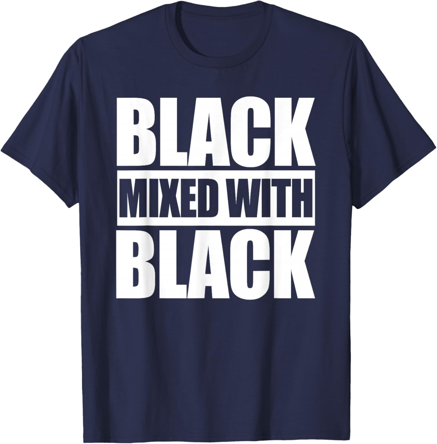 Black Mixed with Black T-Shirt - T-Shirt | Navy