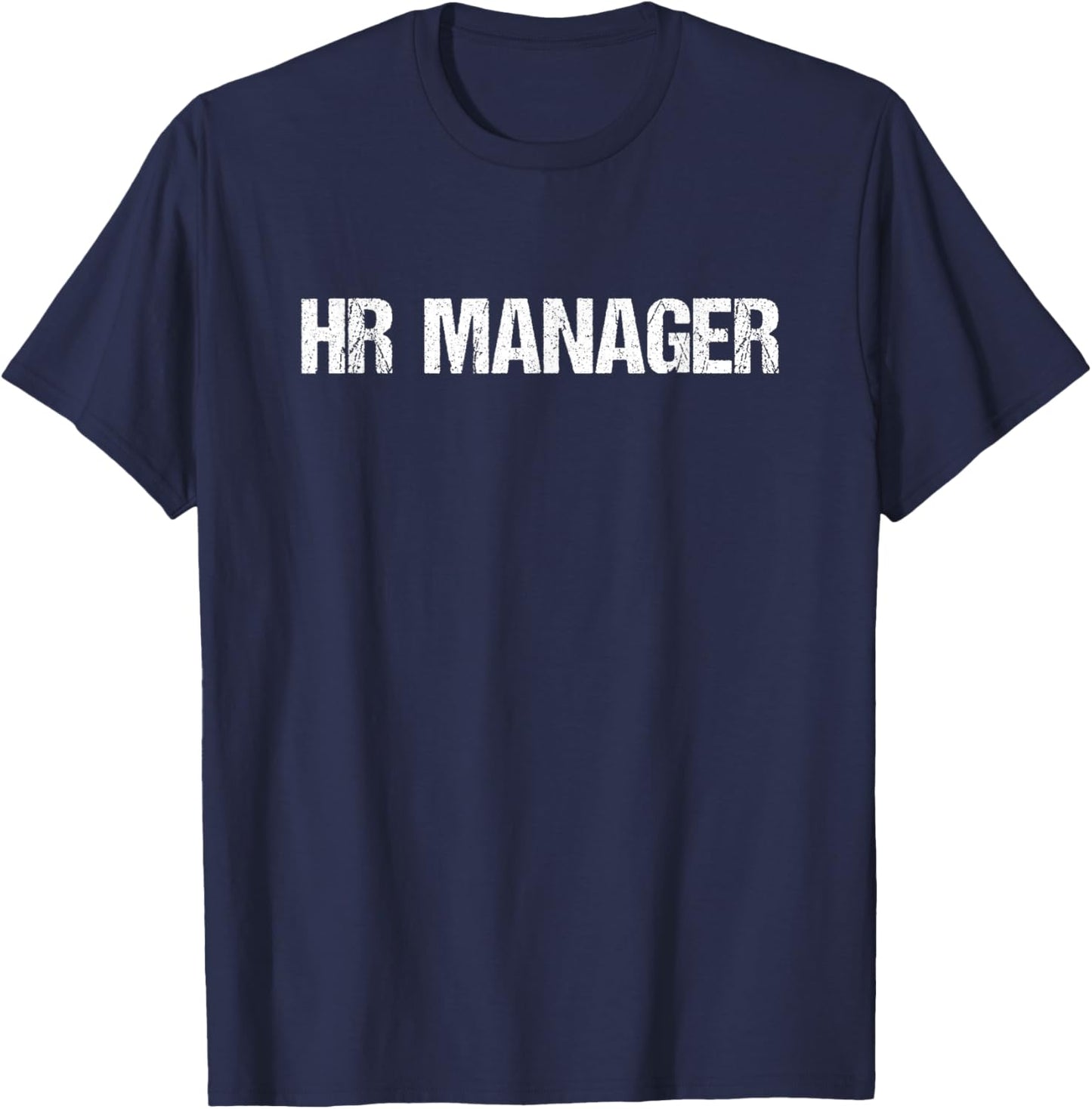 HR Manager Simple Title T-Shirt - T-Shirt | Navy