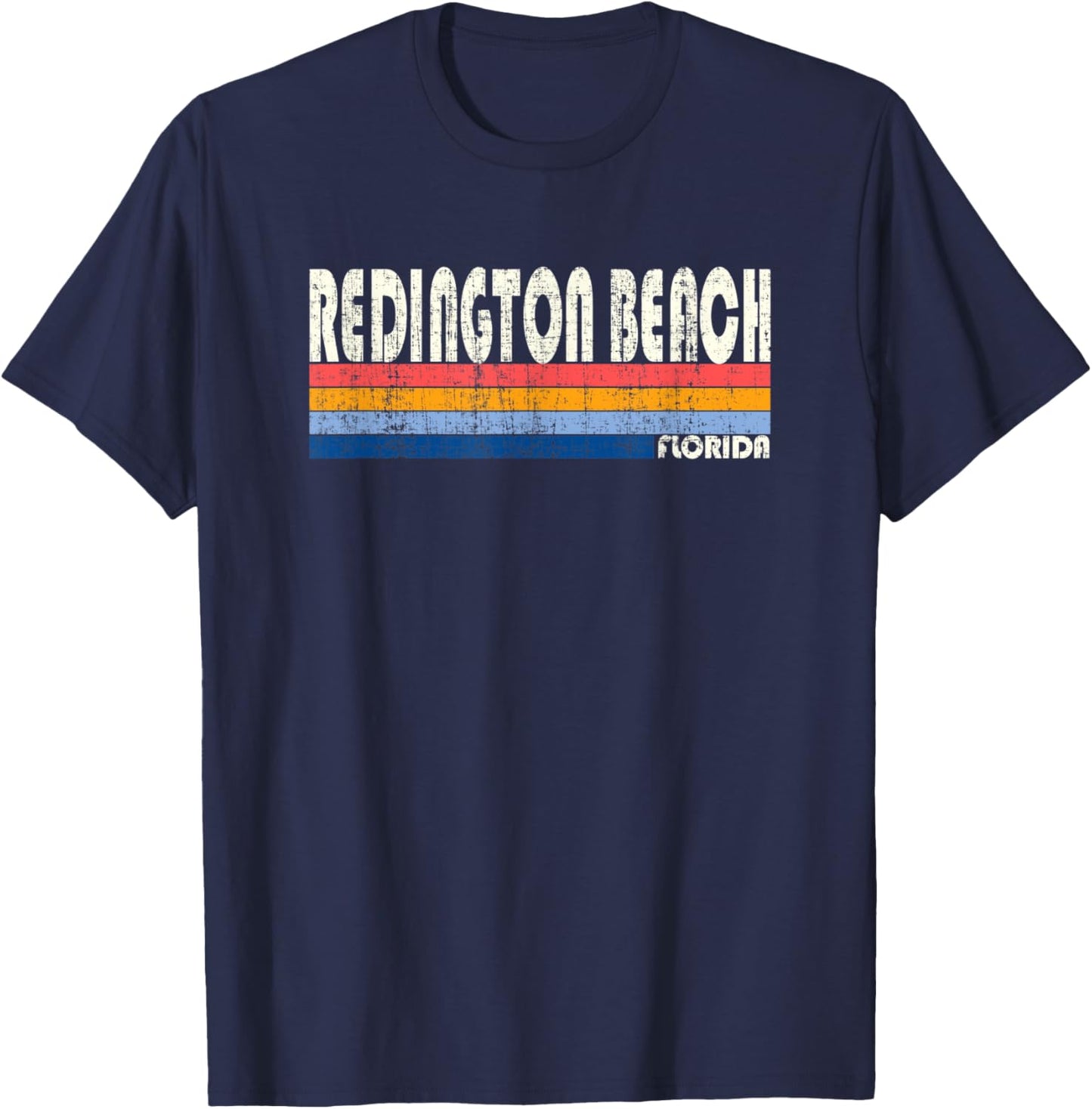 Retro Vintage 70s 80s Style Redington Beach, FL Men Women T-Shirt - T-Shirt | Navy