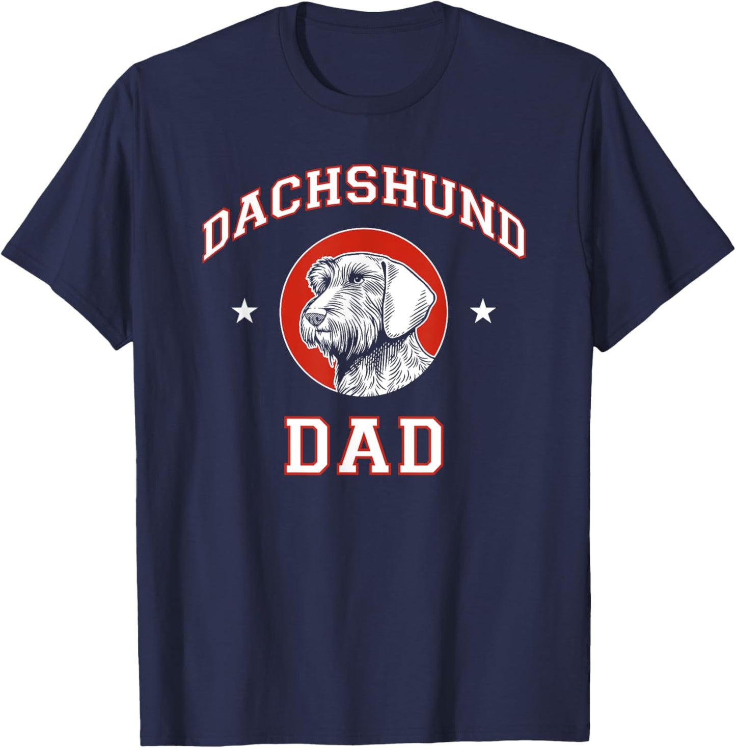 Wirehaired Dachshund Dad Dog Father T-Shirt - T-Shirt | Navy