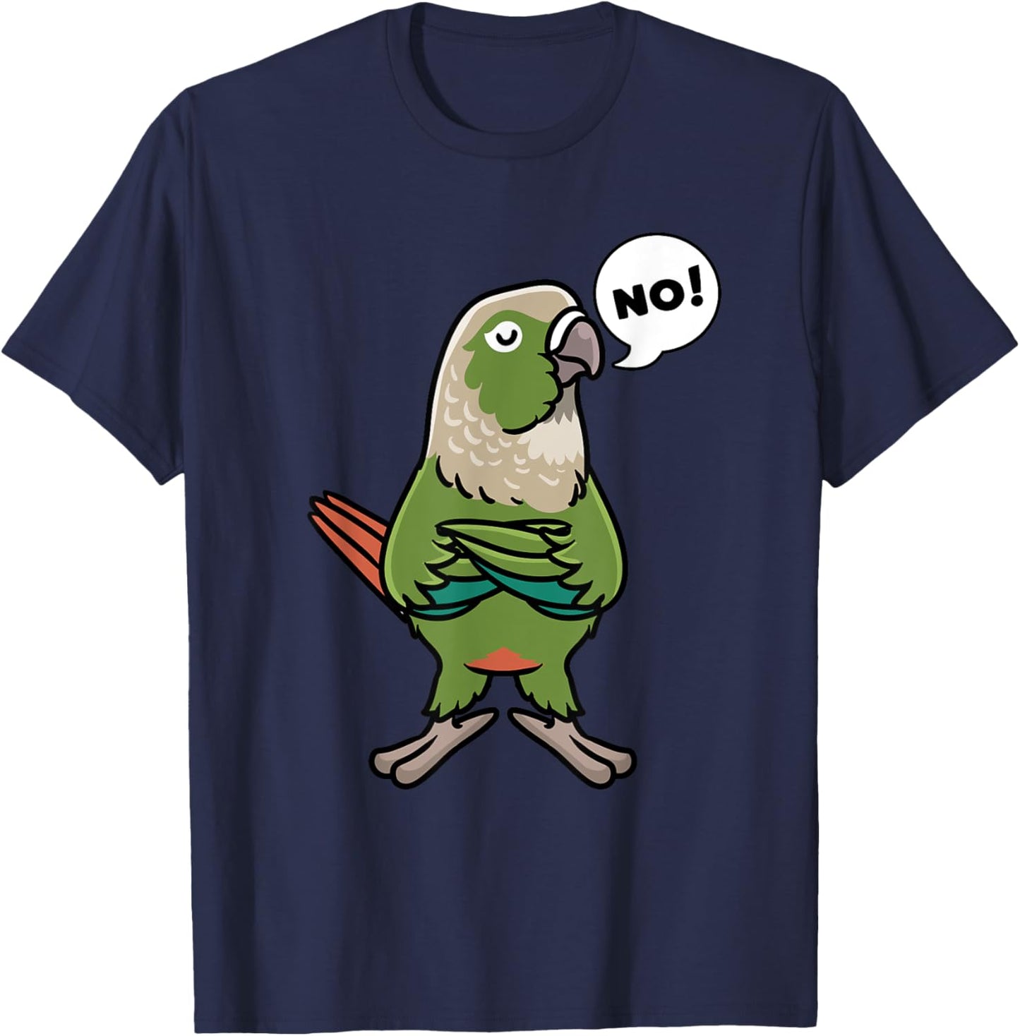 Green Cheek Conure Green-Cheeked Parakeet T-Shirt - T-Shirt | Navy