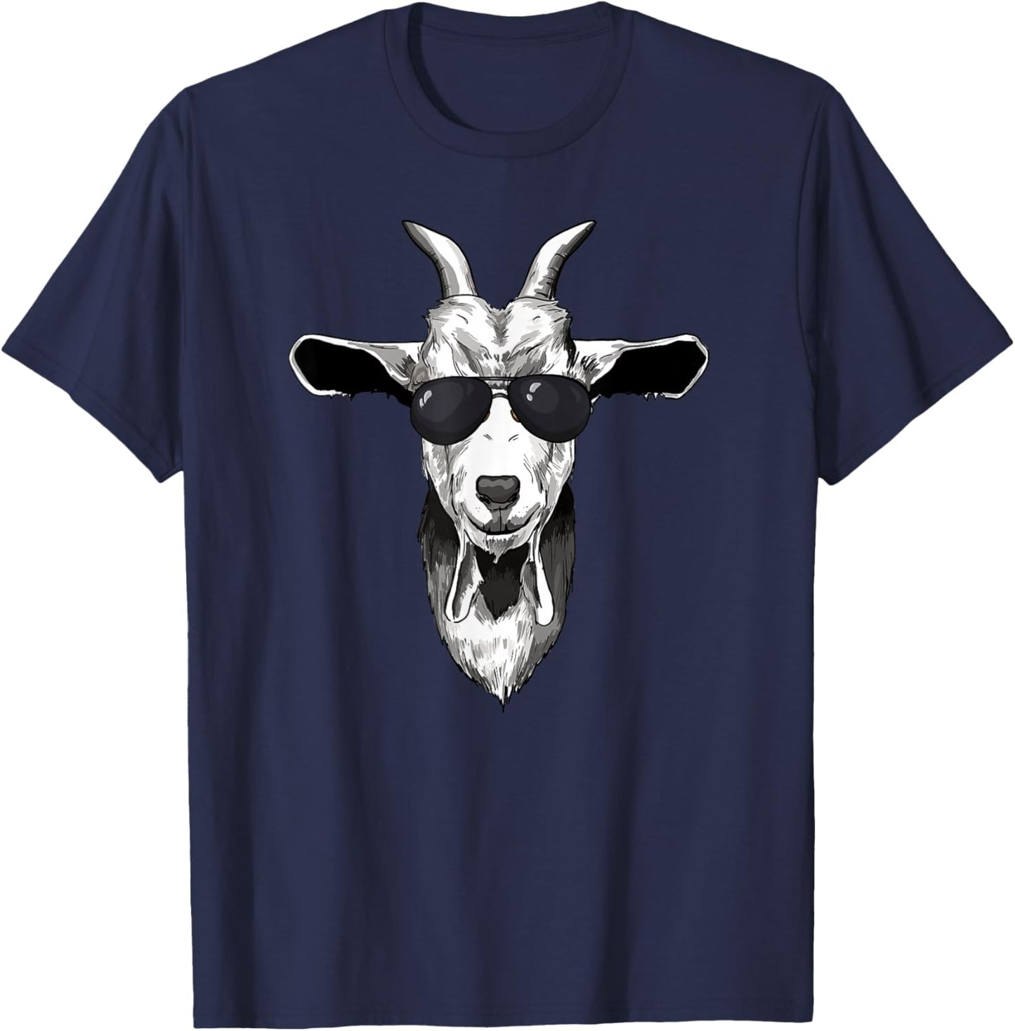 Goat with sunglasses T-Shirt - T-Shirt | Navy