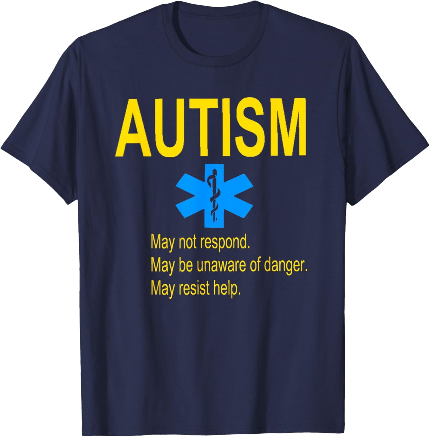 Autism For Kids Medical Alert T-Shirt - T-Shirt | Navy