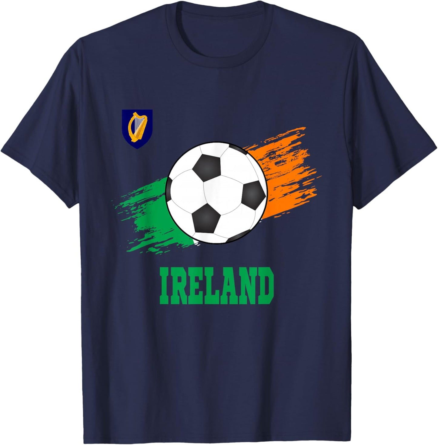 Ireland Soccer Irish Football Ireland Futbol T-Shirt - T-Shirt | Navy