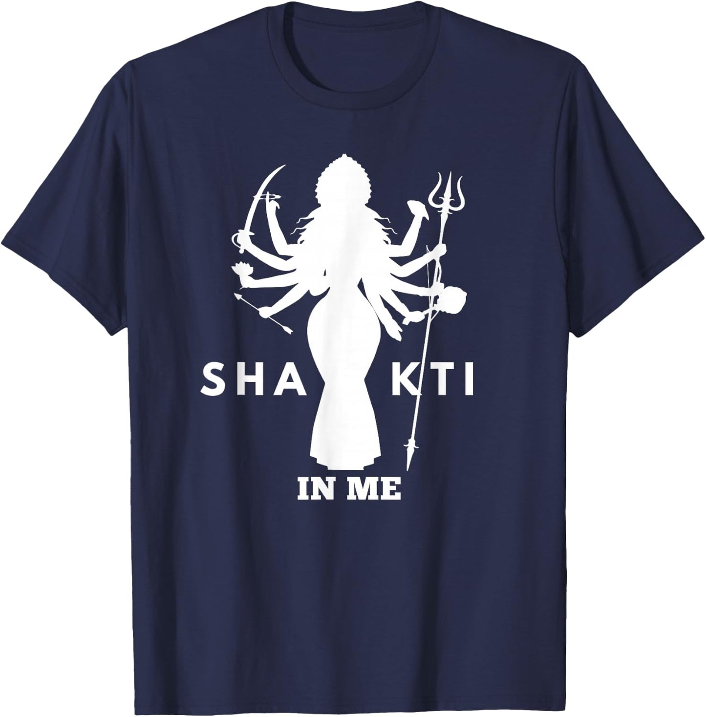 Jai Maa Kaali Design, Maa Durga Art, Hindu Goddess Kali T-Shirt - T-Shirt | Navy