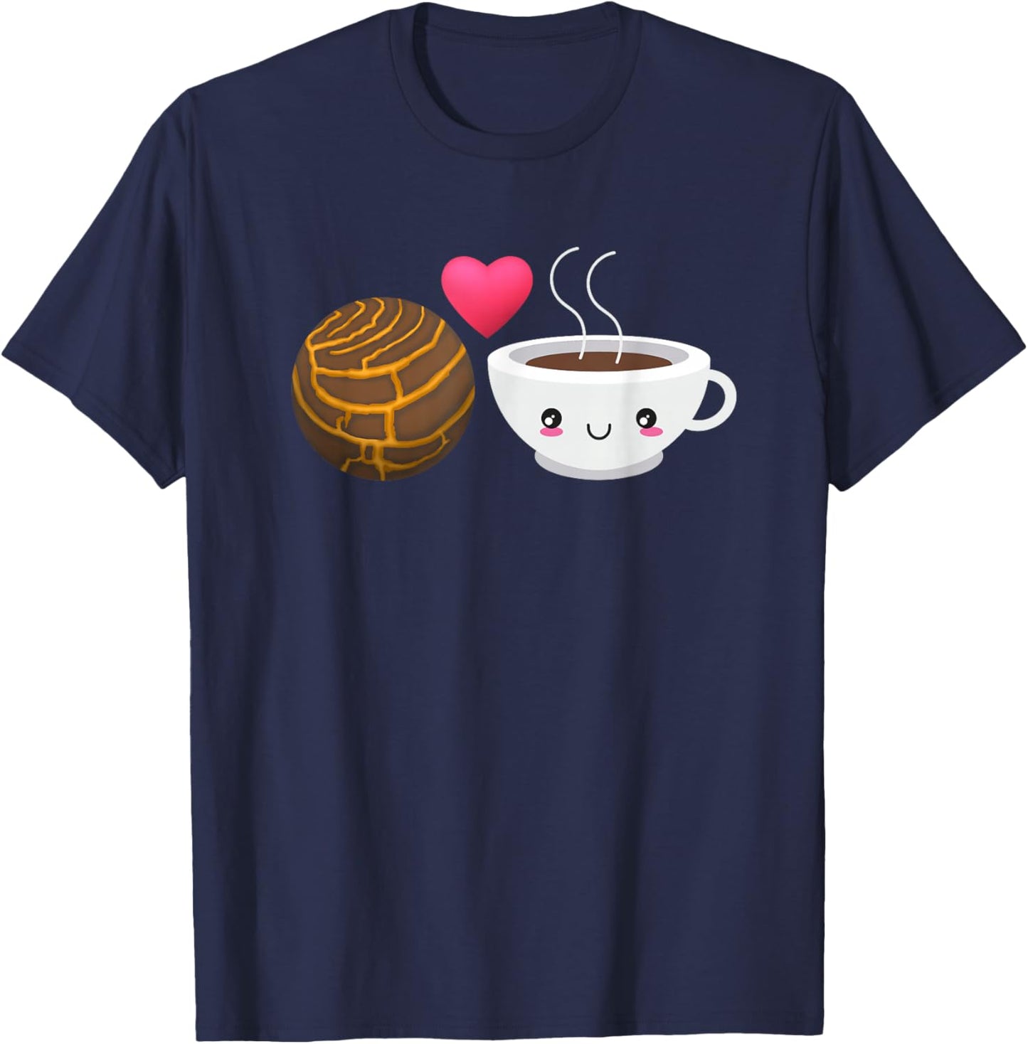 Concha Mexico Bread Hot Chocolate Mexican Candy T-Shirt - T-Shirt | Navy