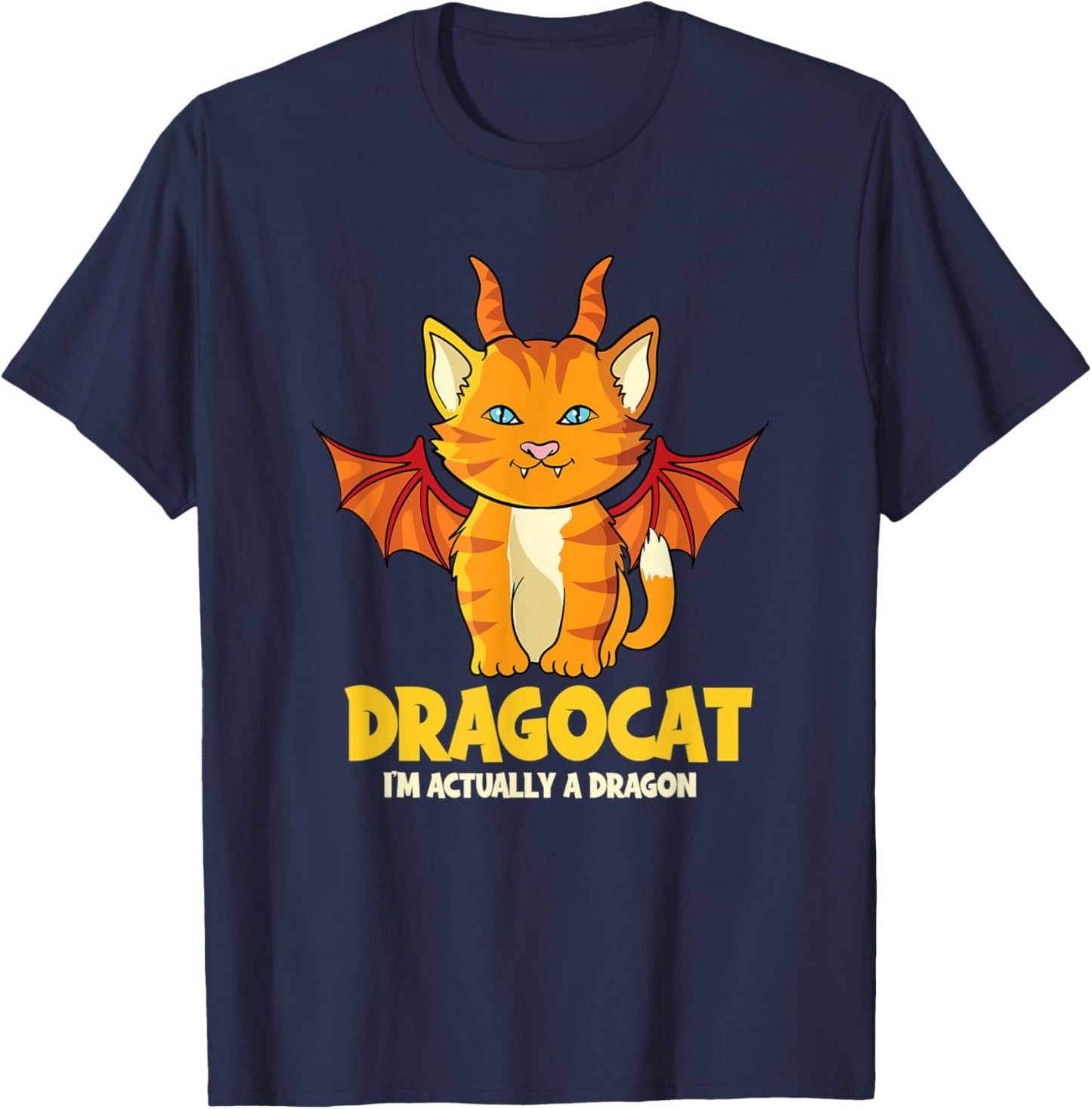 Dragocat Kitten Dragon Cat Halloween Women Kids T-Shirt - T-Shirt | Navy