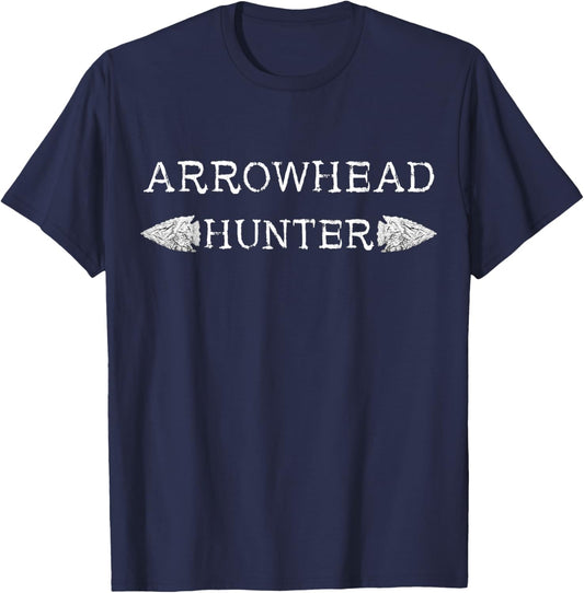 Arrowhead Hunting Collector Artifact Arrowhead Hunter T-Shirt - T-Shirt | Navy