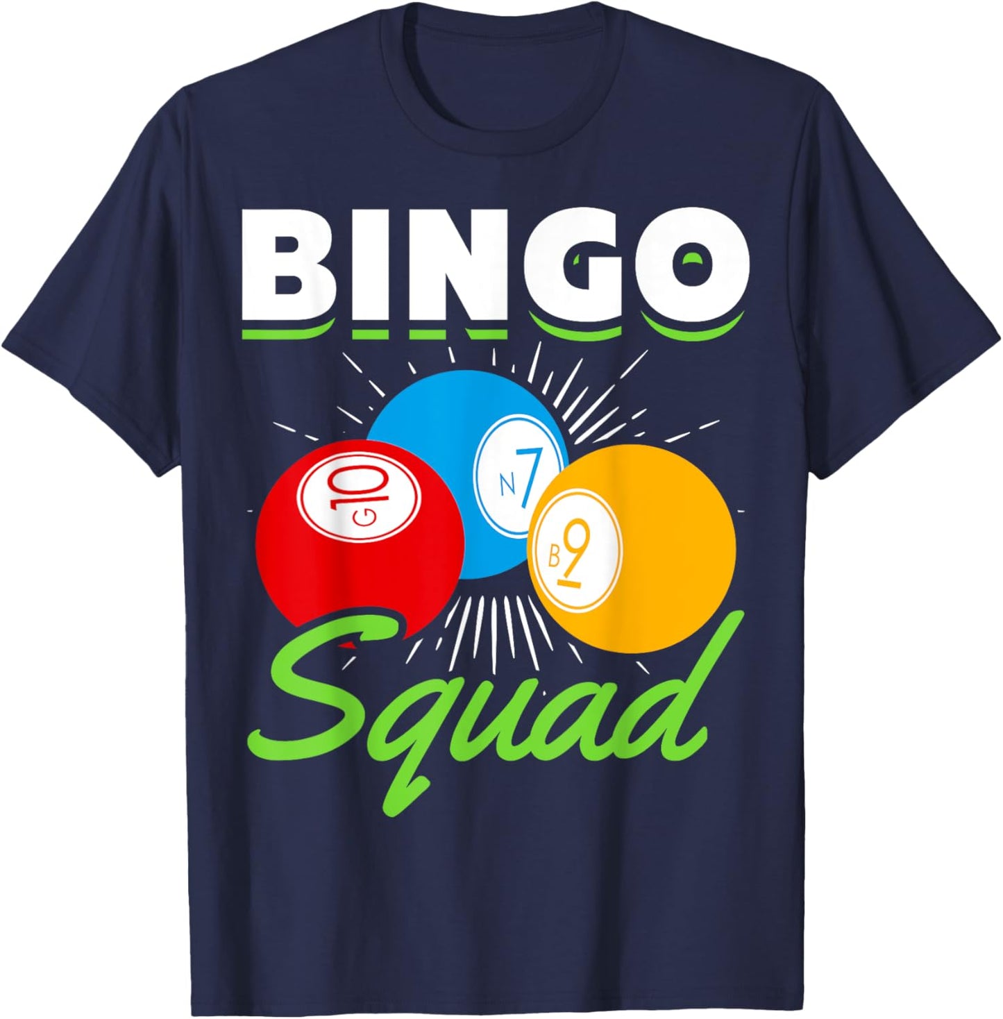 Lottery Gambling Funny Bingo Player Lotto Bingo Squad Bingo T-Shirt - T-Shirt | Navy