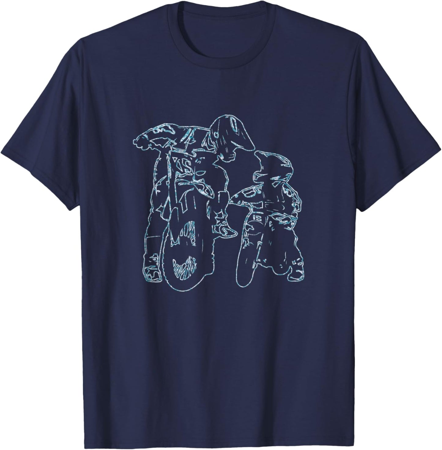 Father Son Dirt Bike Riding MX Motocross Biker T-Shirt - T-Shirt | Navy