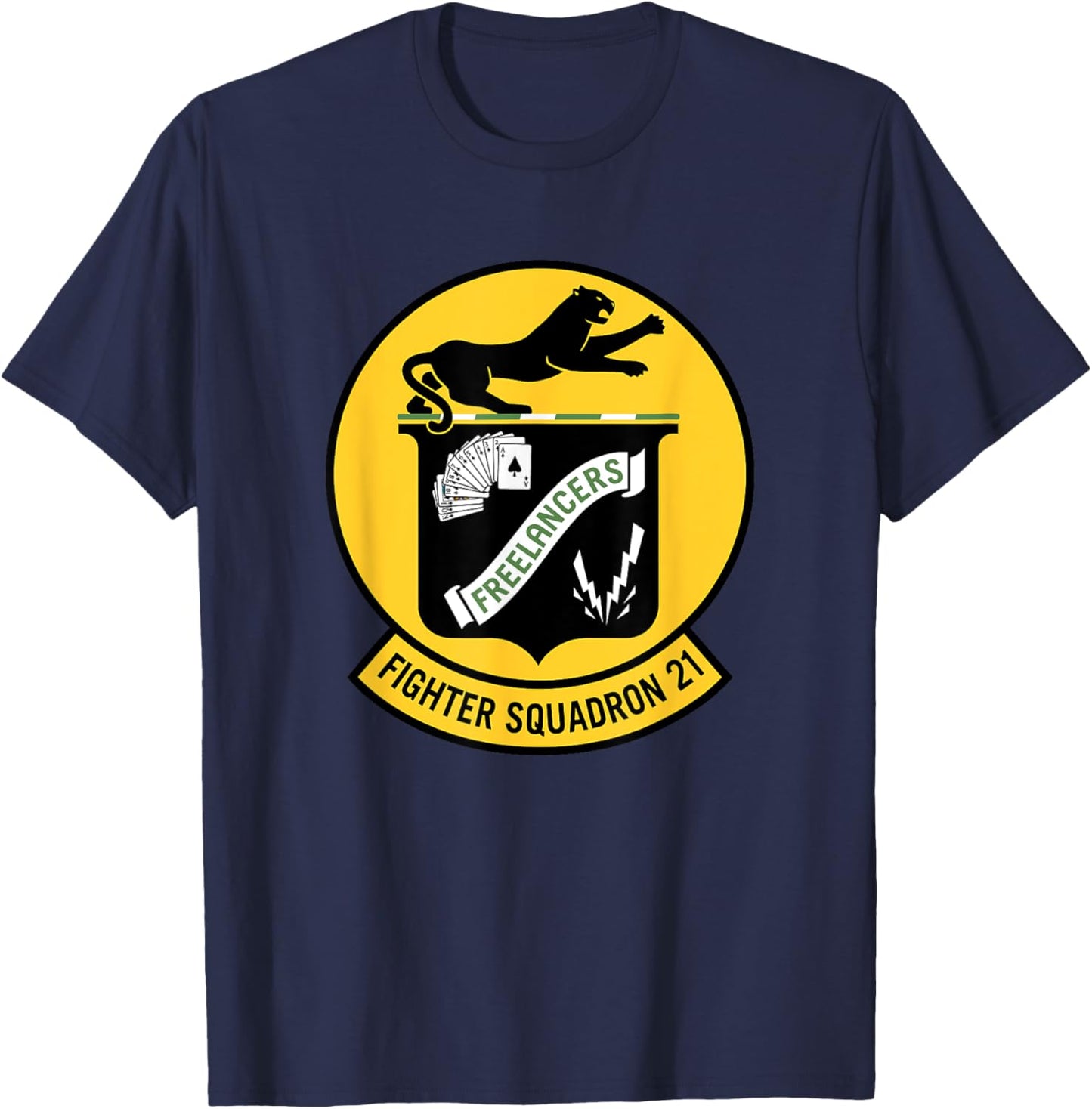 VF-21 Freelancers Fighter Squadron Two One Emblem T-Shirt - T-Shirt | Navy
