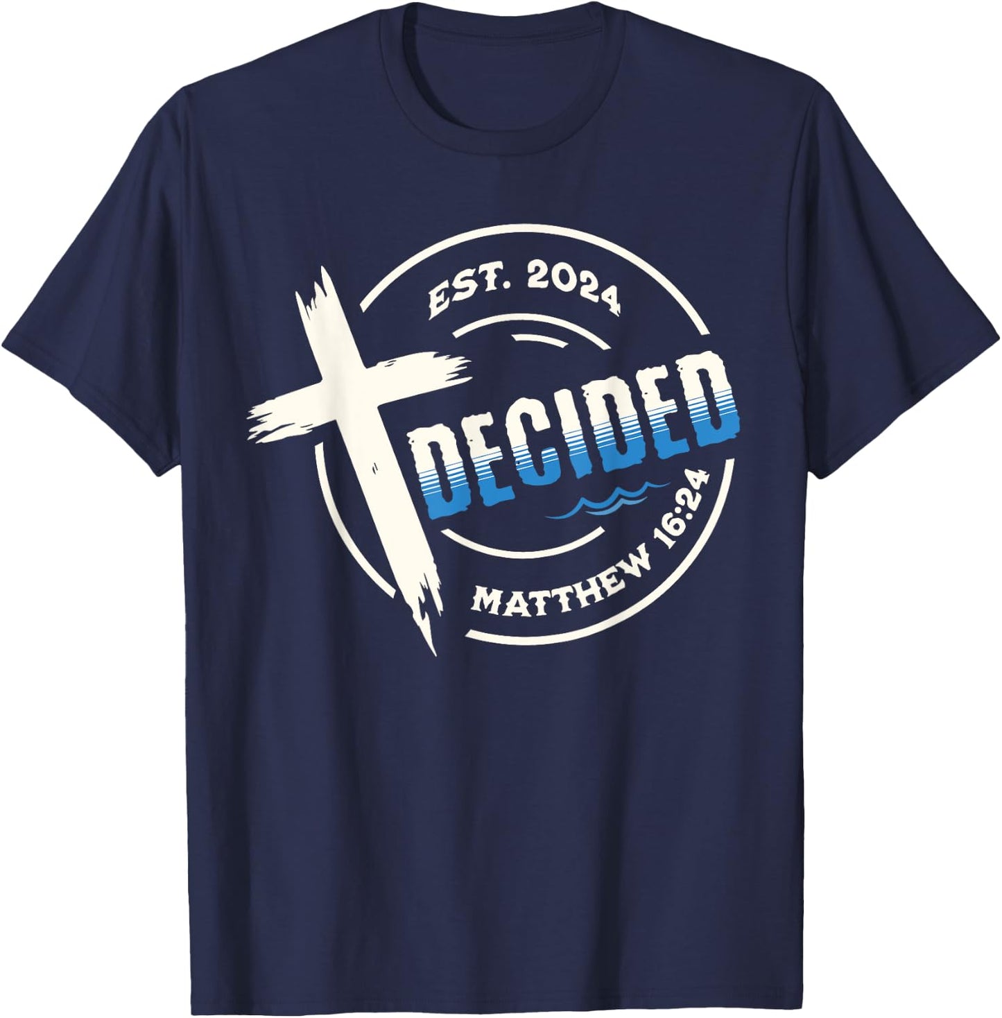 Baptism Shirts for Christians 2024 Christian Baptism Keepsake -Adults, Kids Black Small Short Sleeve T-Shirt - T-Shirt | Navy