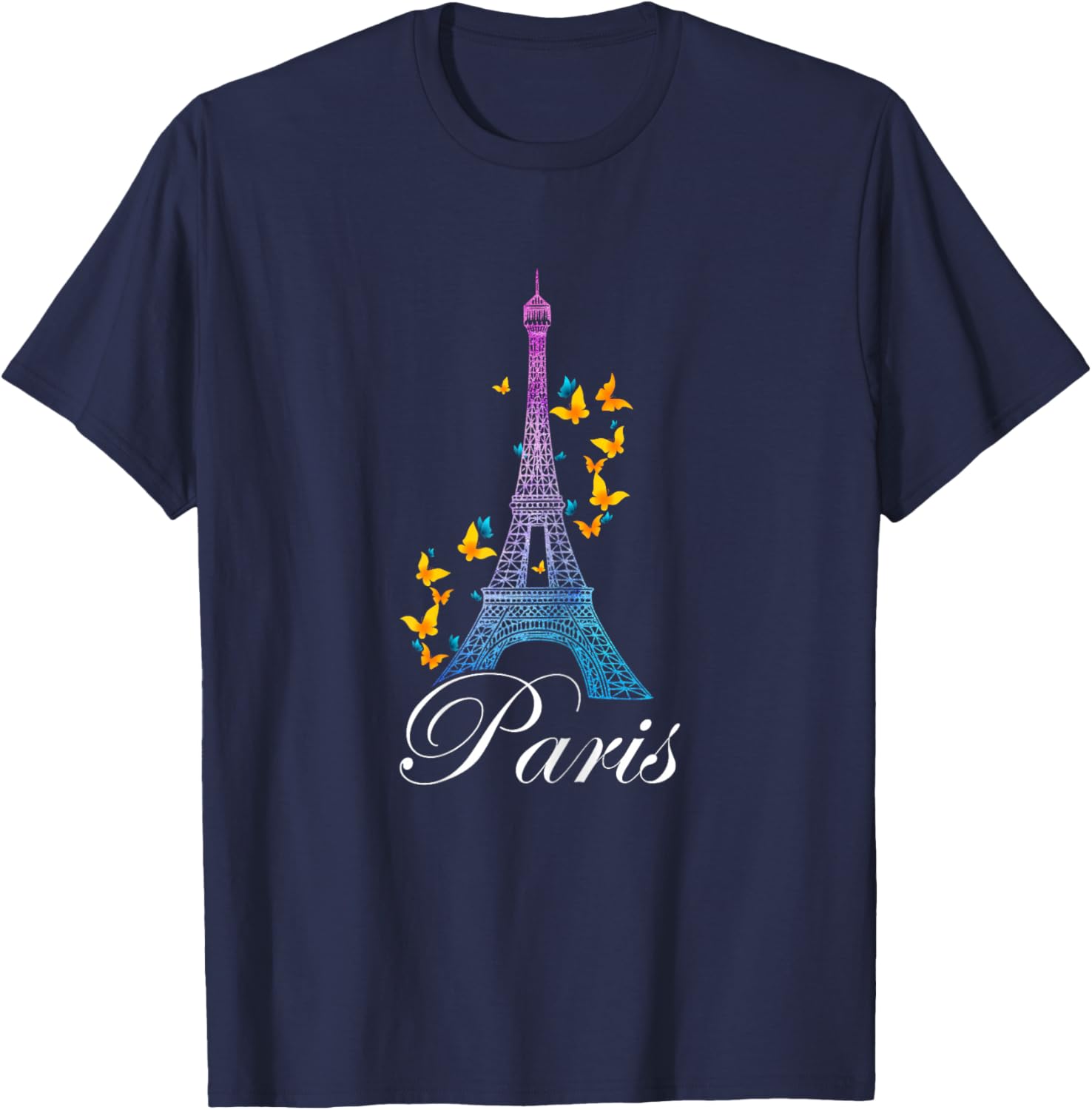 Eiffel Tower Paris Holiday France Shirt Souvenir Women Kids T-Shirt - T-Shirt | Navy