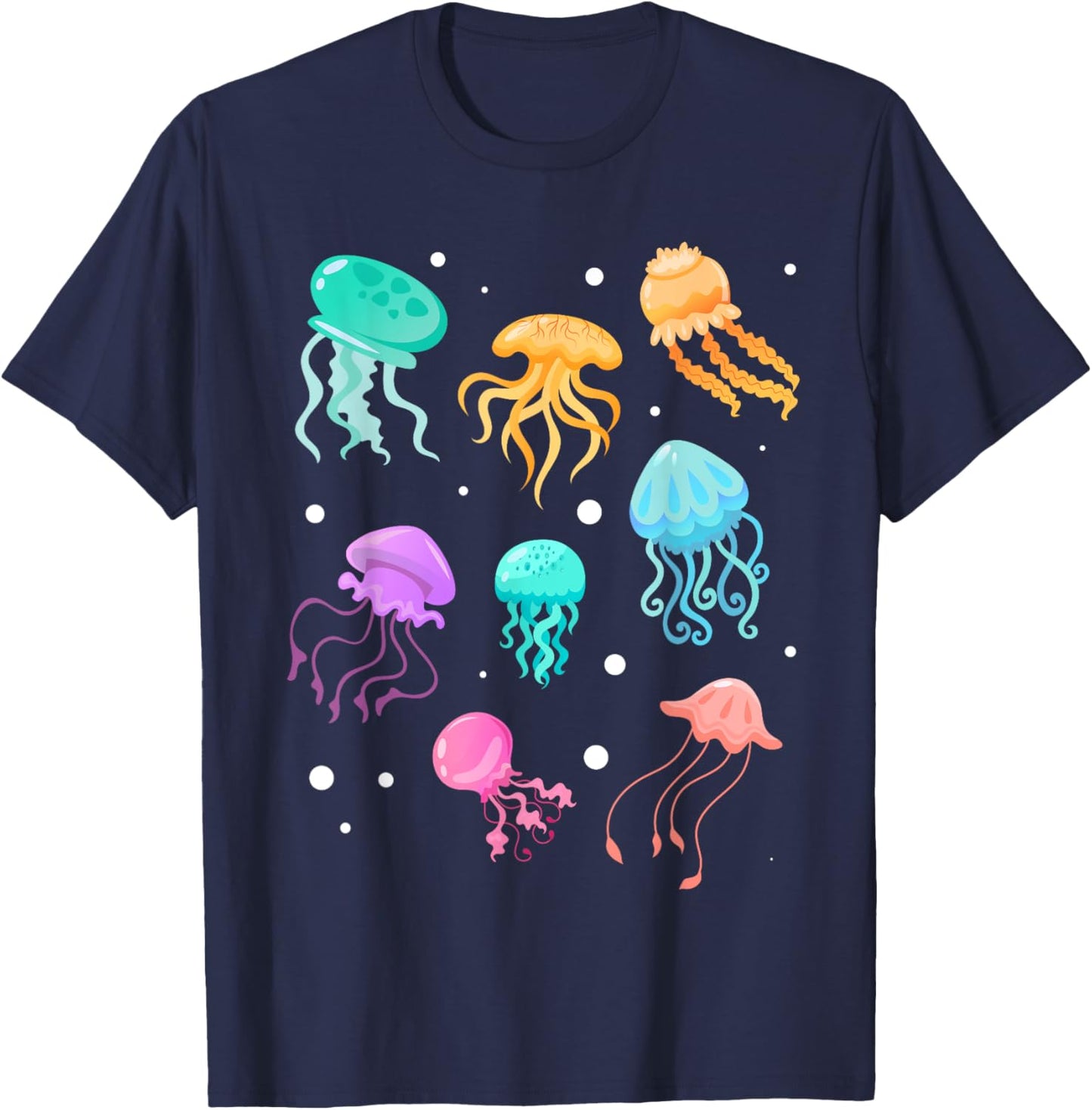 Jellyfishes Swimming Jellyfish Jelly Fish Jellyfishes T-Shirt - T-Shirt | Navy
