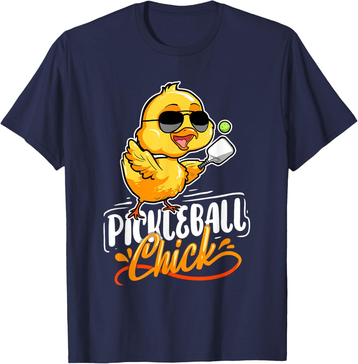 Pickleball Chick Pickleball Player Pickleball T-Shirt - T-Shirt | Navy