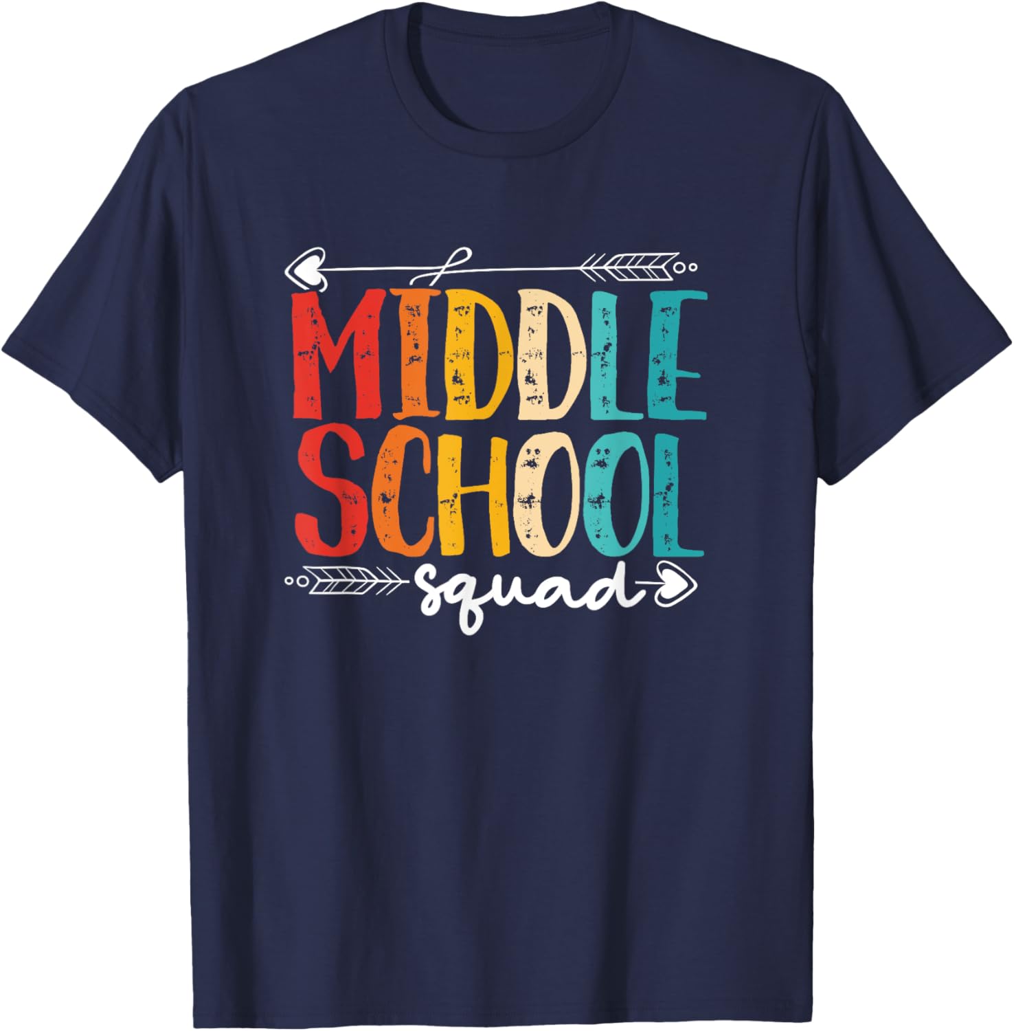 Middle School Squad | Middle School Student T-Shirt - T-Shirt | Navy