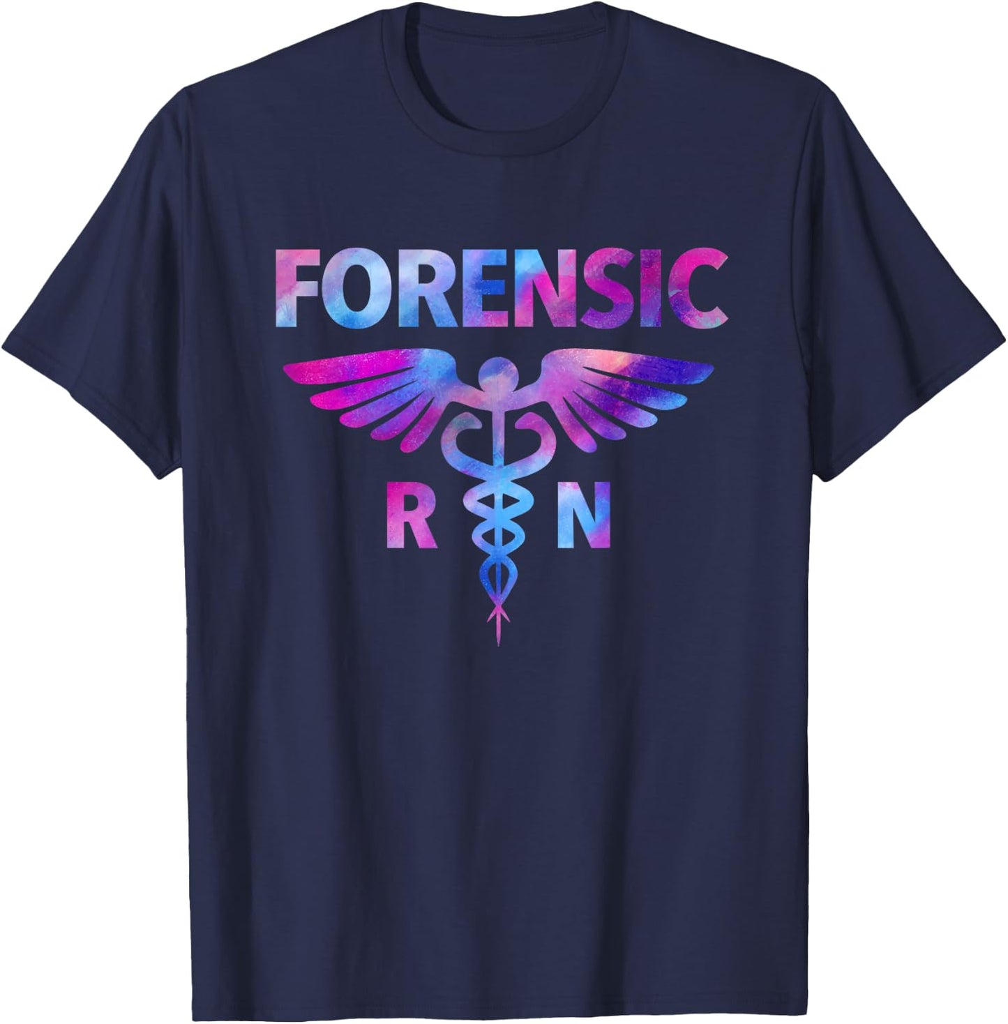 Tie Dye Forensic RN Nurse SANE Nurse Correctional Nursing T-Shirt - T-Shirt | Navy