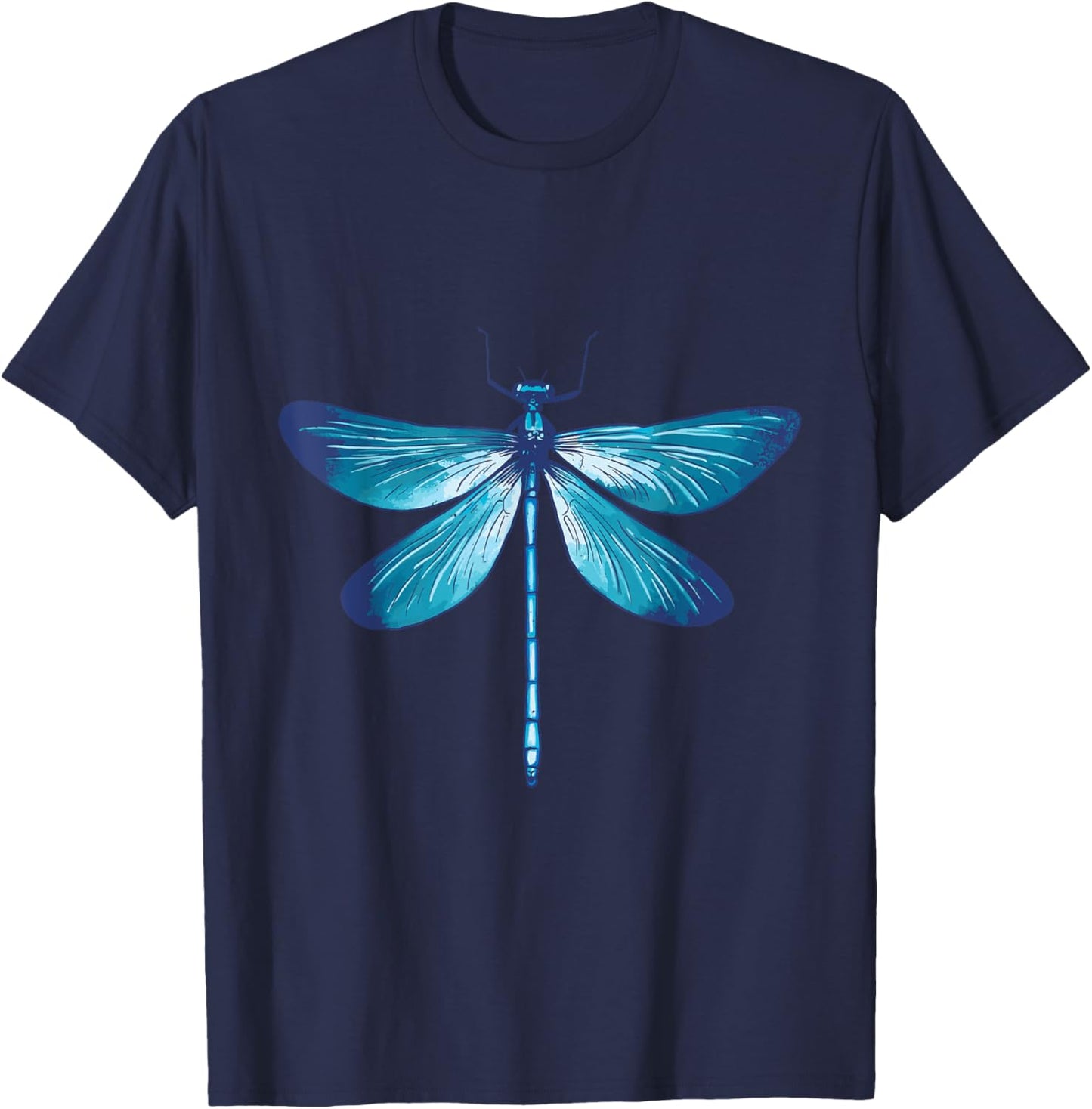 Dragonfly in blue Animal Lover Insects Wildlife Animals T-Shirt - T-Shirt | Navy