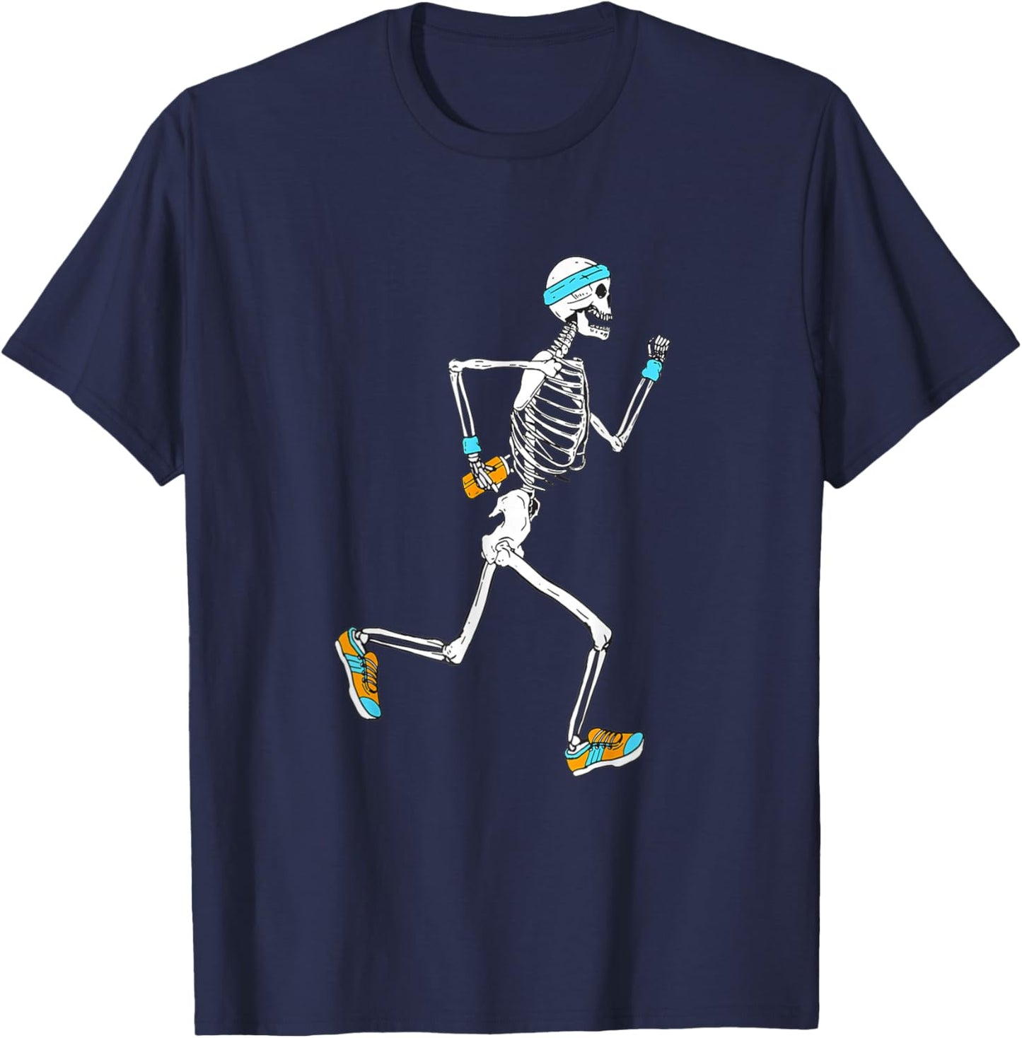 Running Skeleton Funny Halloween Costume Women T-Shirt - T-Shirt | Navy