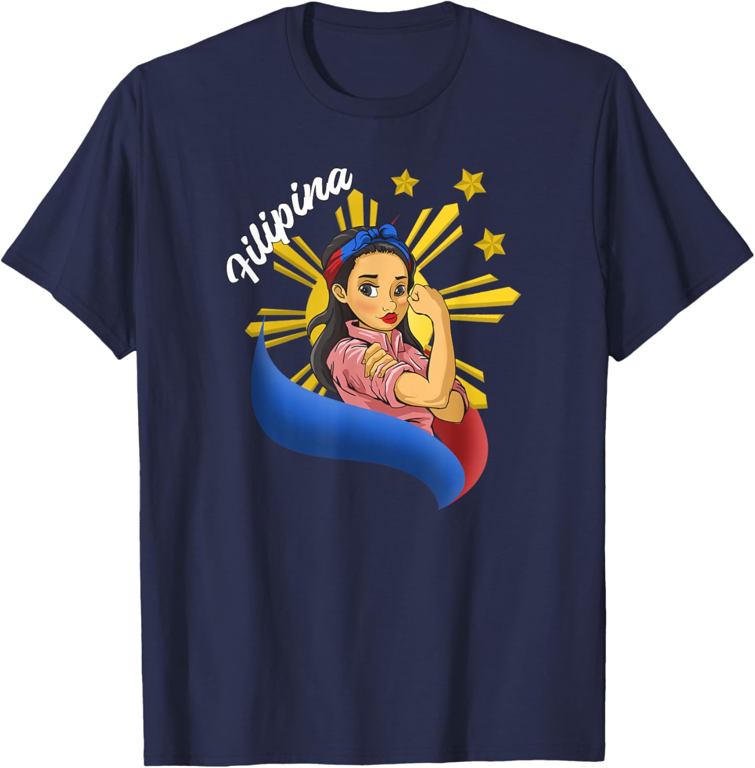Philippines Pinay Filipina Filipino Flag Day Girl T-Shirt - T-Shirt | Navy