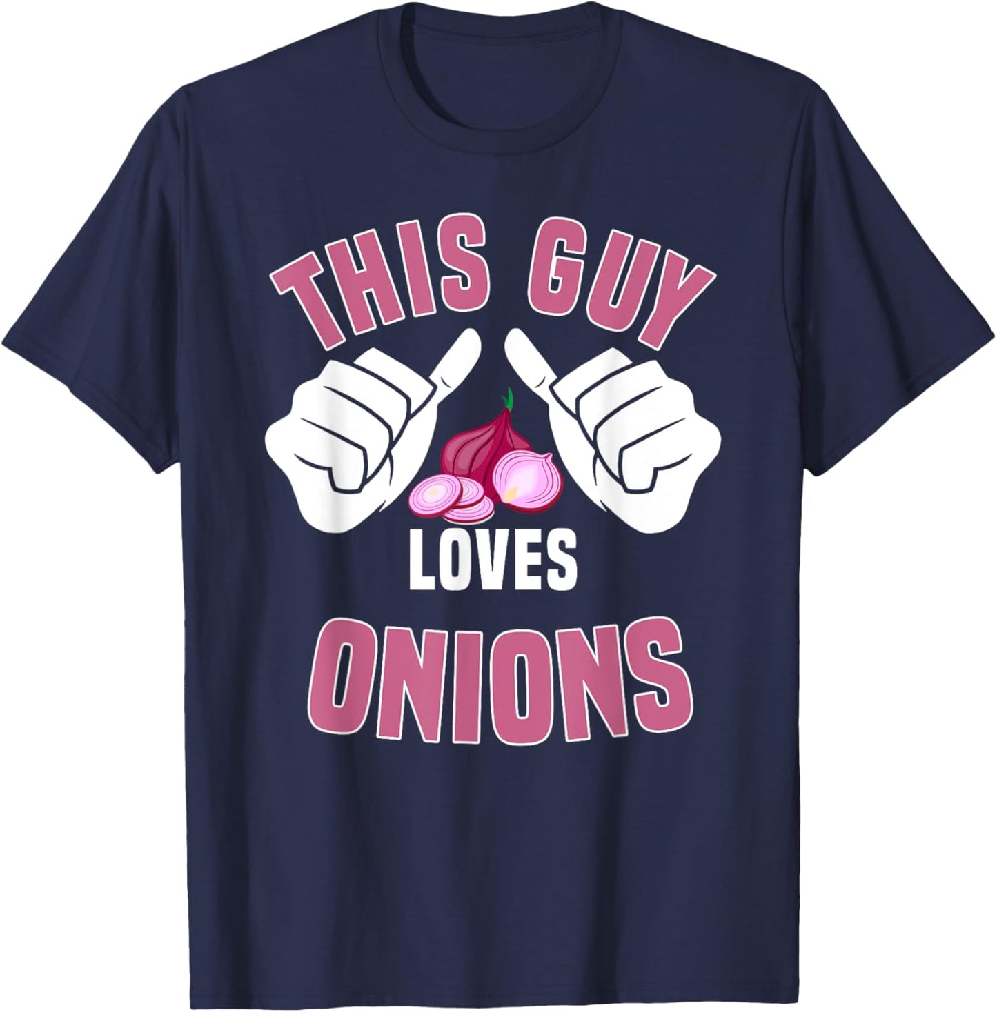 Funny Onions Lover Design Vegetables Onion T-Shirt - T-Shirt | Navy