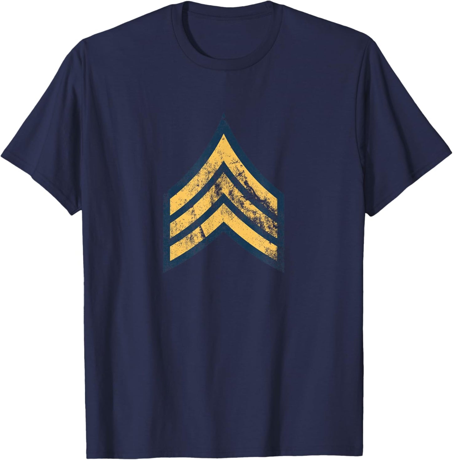 US Army Rank - Sergeant (E-5) - SGT Vintage Look T-Shirt - T-Shirt | Navy