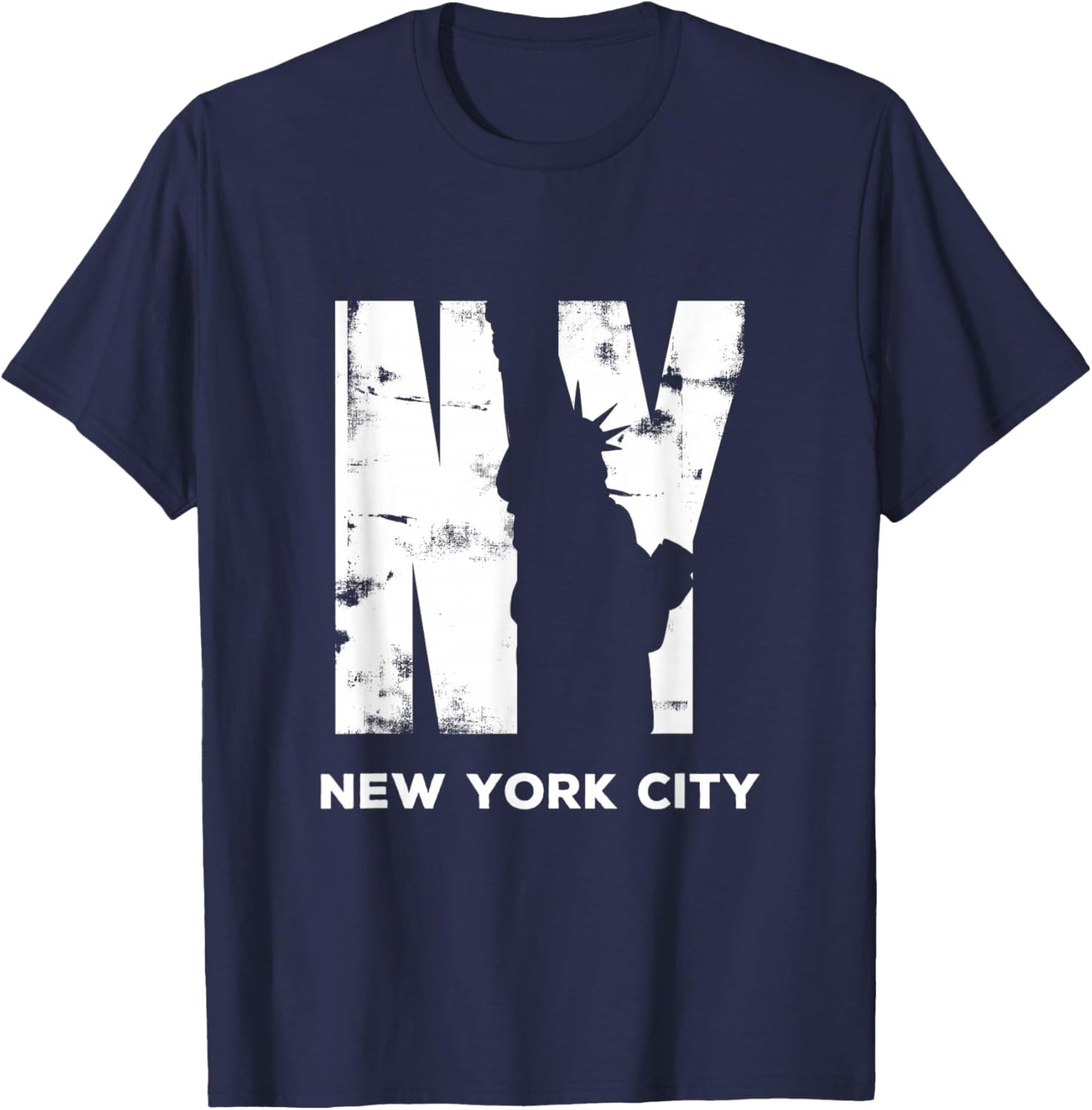 Vintage New York City NYC Statue of Liberty T-Shirt - T-Shirt | Navy