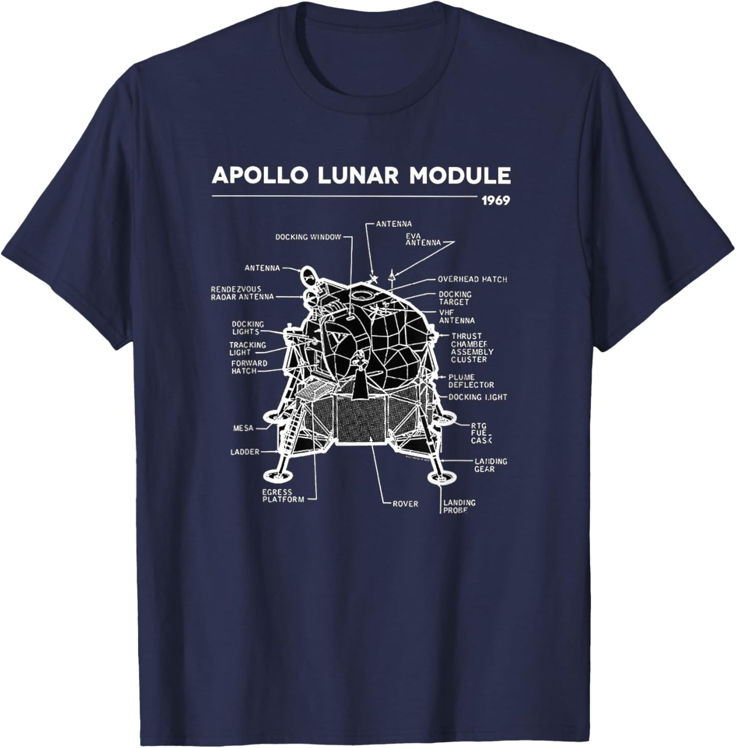 Lunar Module First Moon Landing 1969 T-Shirt - T-Shirt | Navy