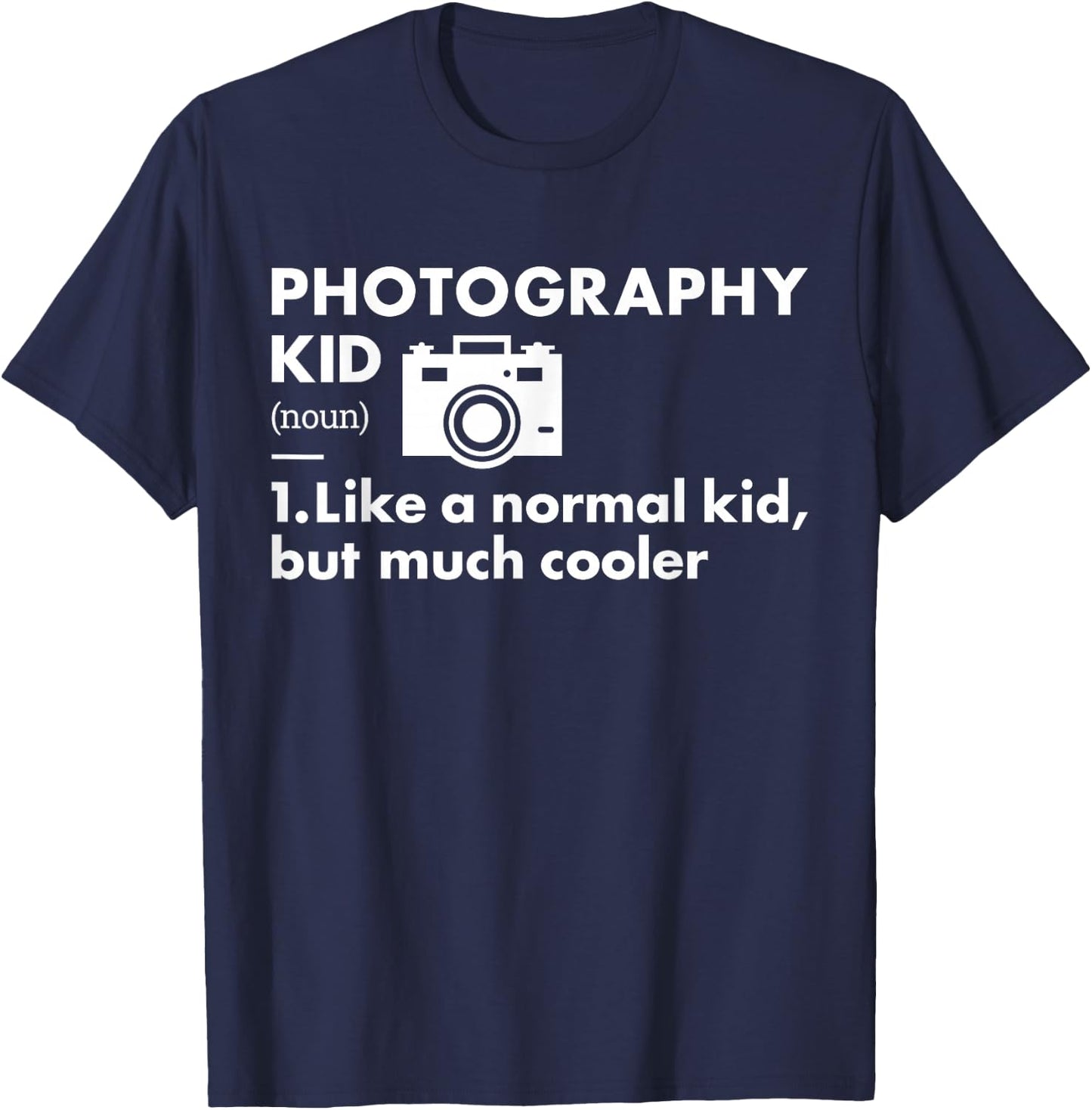 Photographer Kid Definition Photography T-Shirt - T-Shirt | Navy
