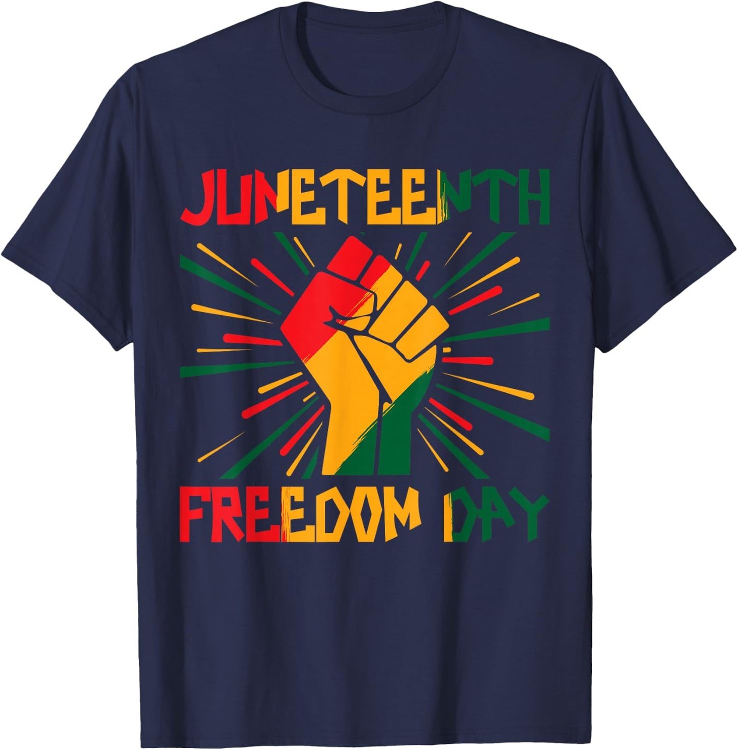 Juneteenth Freedom Day T-Shirt - T-Shirt | Navy