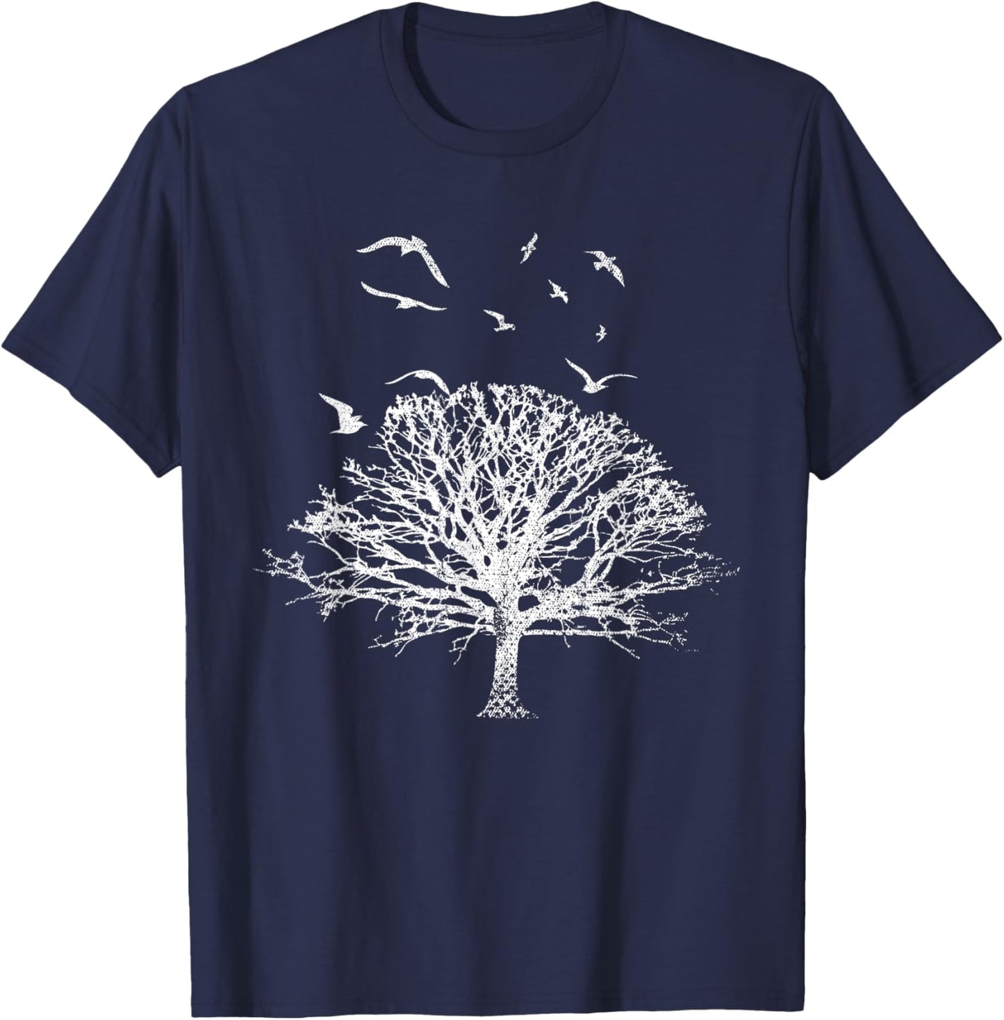 Flock Of Birds Outdoor Wildlife Nature Forest T-Shirt - T-Shirt | Navy