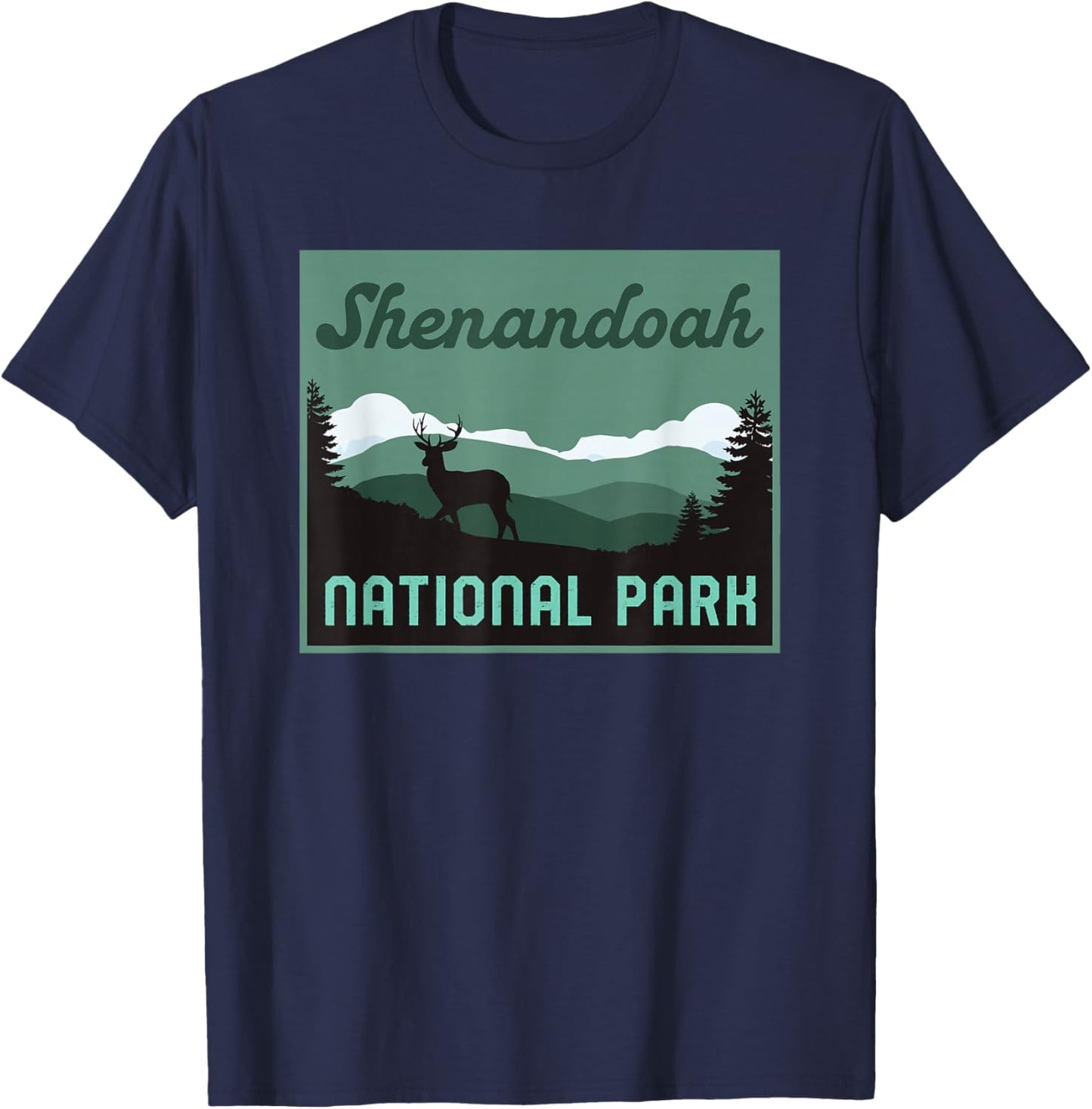 Shenandoah National Park Virginia Vacation Retro Graphic T-Shirt - T-Shirt | Navy