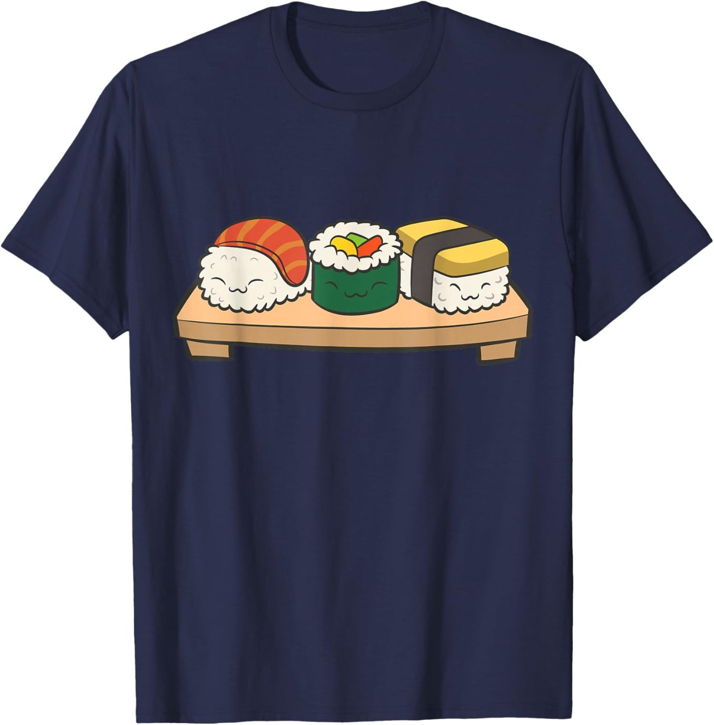Kawaii Sushi Anime Japanese Food Love Sushi T-Shirt - T-Shirt | Navy