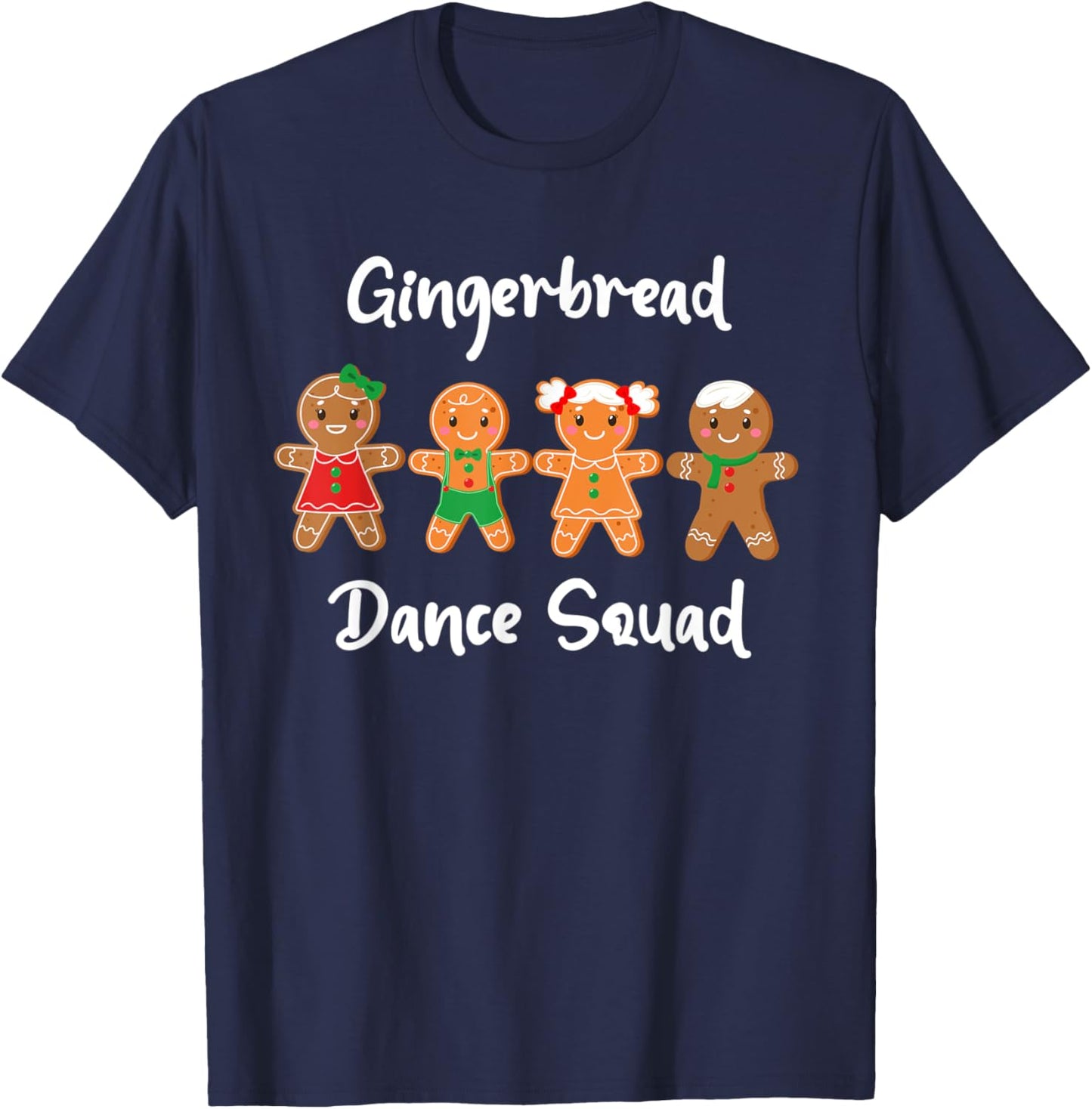 Gingerbread Dance Squad Nutcracker Ballet Dancer Christmas T-Shirt - T-Shirt | Navy