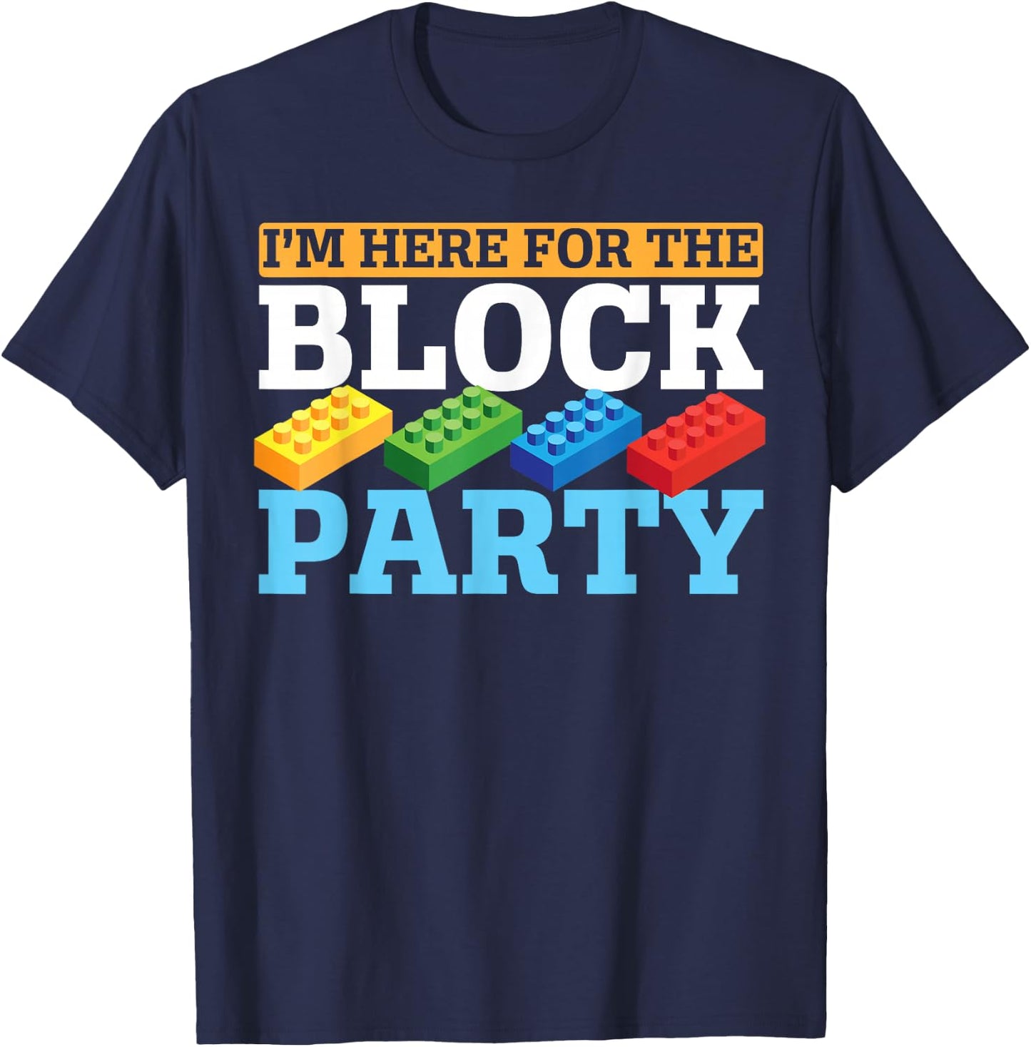 Master Builder Bricks Blocks Play Toys T-Shirt - T-Shirt | Navy