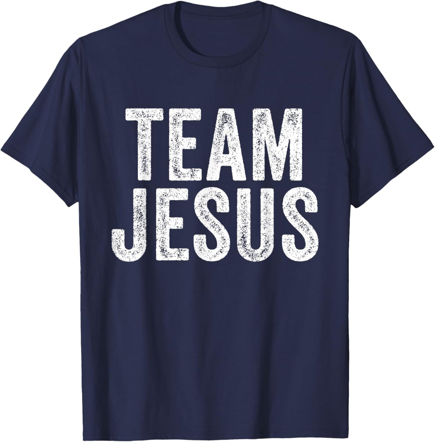 Team Jesus Religious Christian Believer Faith Christ Vintage T-Shirt - T-Shirt | Navy