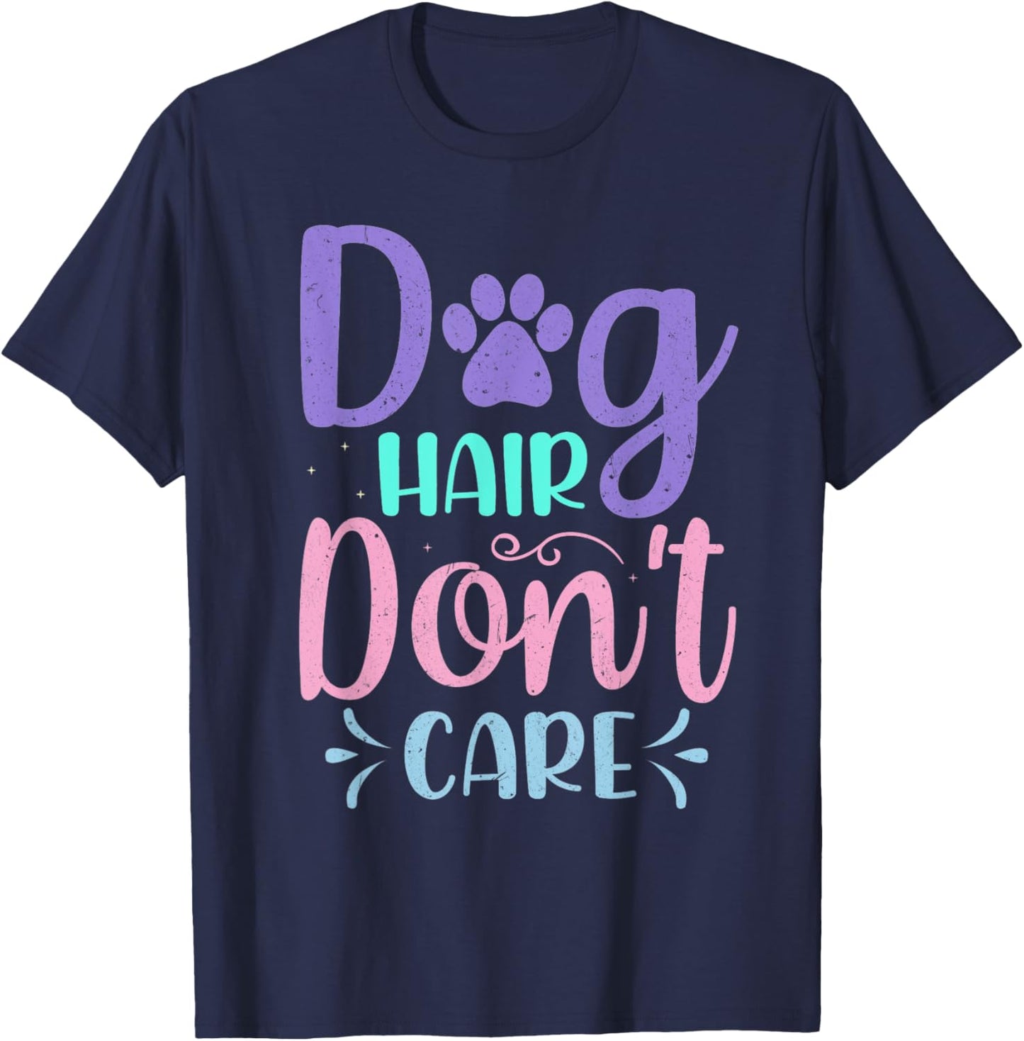 Dog Groomer Dog Hair I Don’t Care Furologist Pet Grooming Women Kids T-Shirt - T-Shirt | Navy