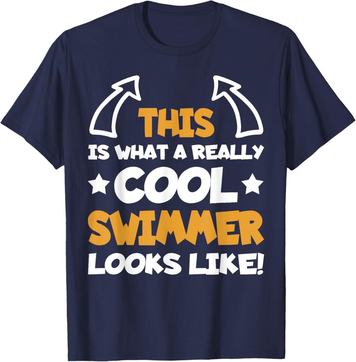 Cool Swimmer Funny Saying Swim Swimming Water Sports T-Shirt - T-Shirt | Navy