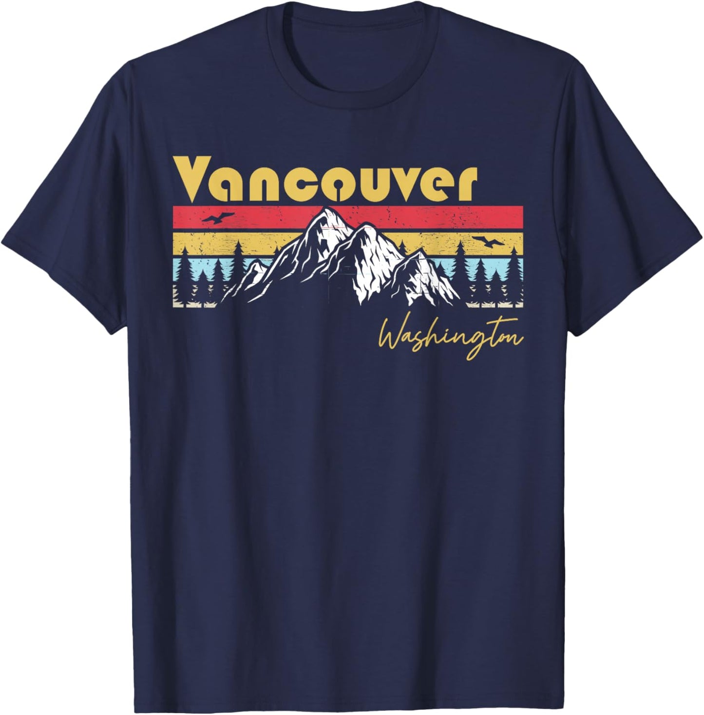Vancouver Washington Roots Hometown Vintage Home State Pride T-Shirt - T-Shirt | Navy