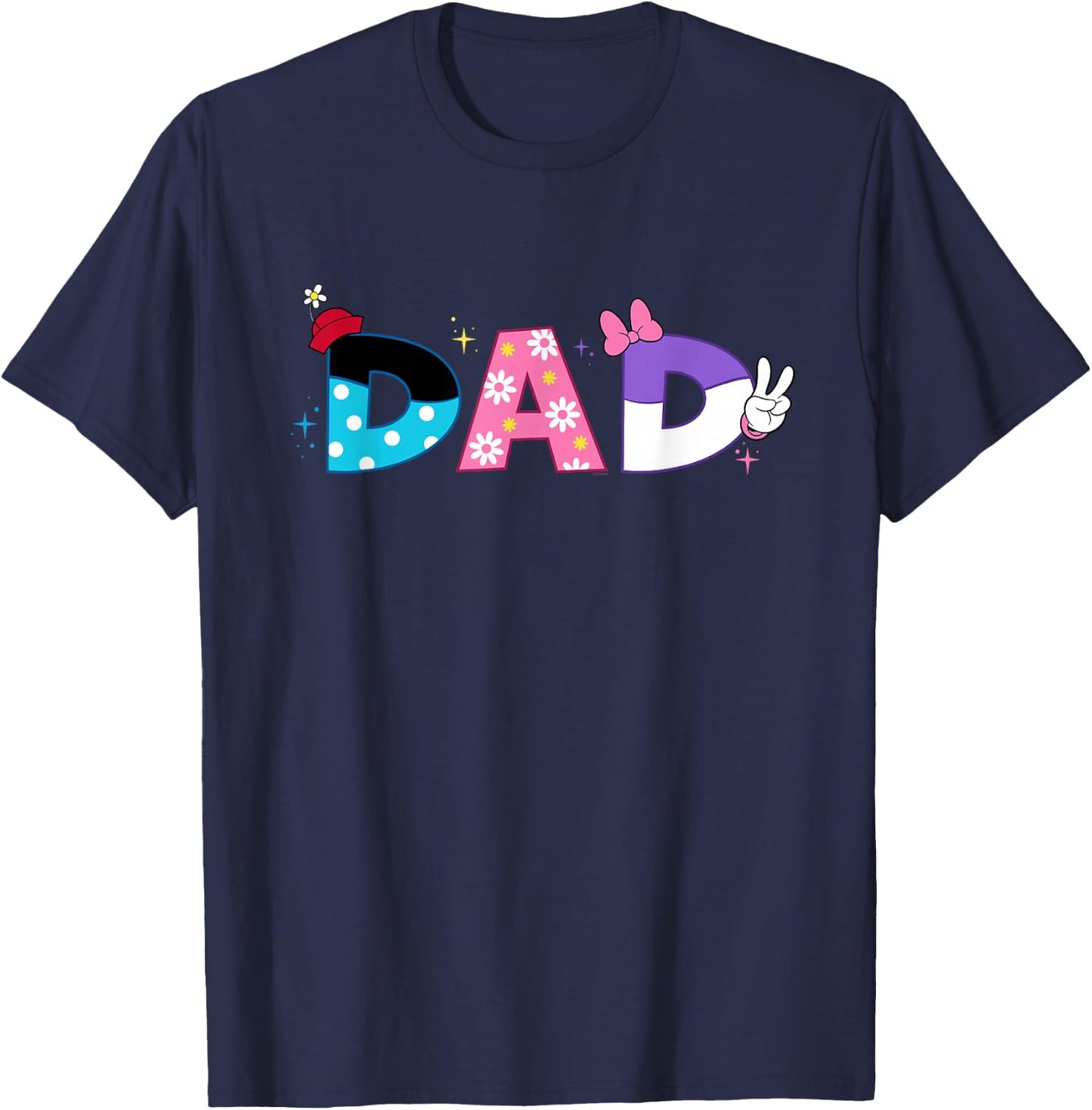 Disney Minnie Mouse and Daisy Duck Dad Father's Day Birthday T-Shirt - T-Shirt | Navy