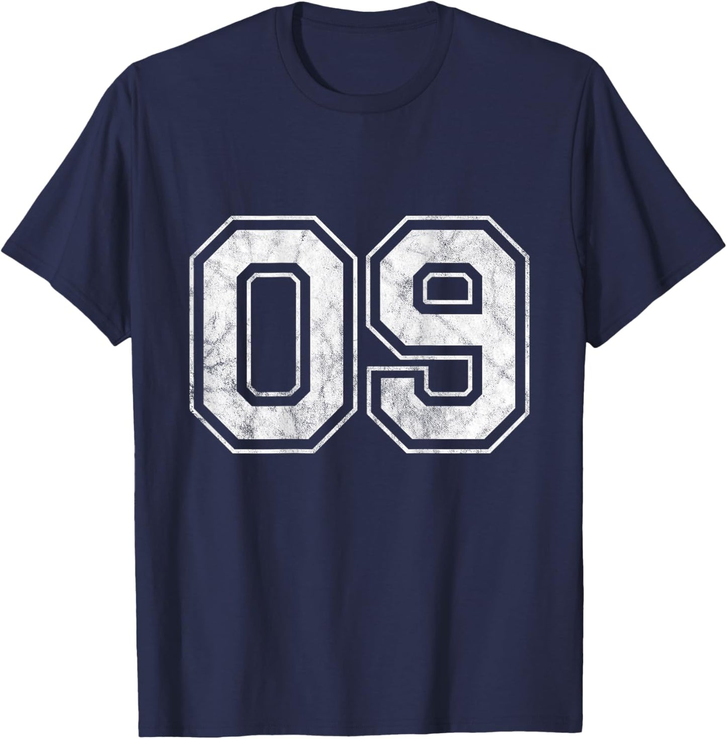 Number 09 on the back T-Shirt - T-Shirt | Navy