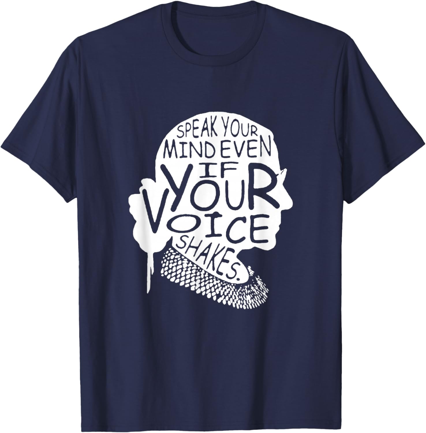 RBG Ruth Bader Ginsburg Feminist Political Gift Small T-Shirt - T-Shirt | Navy