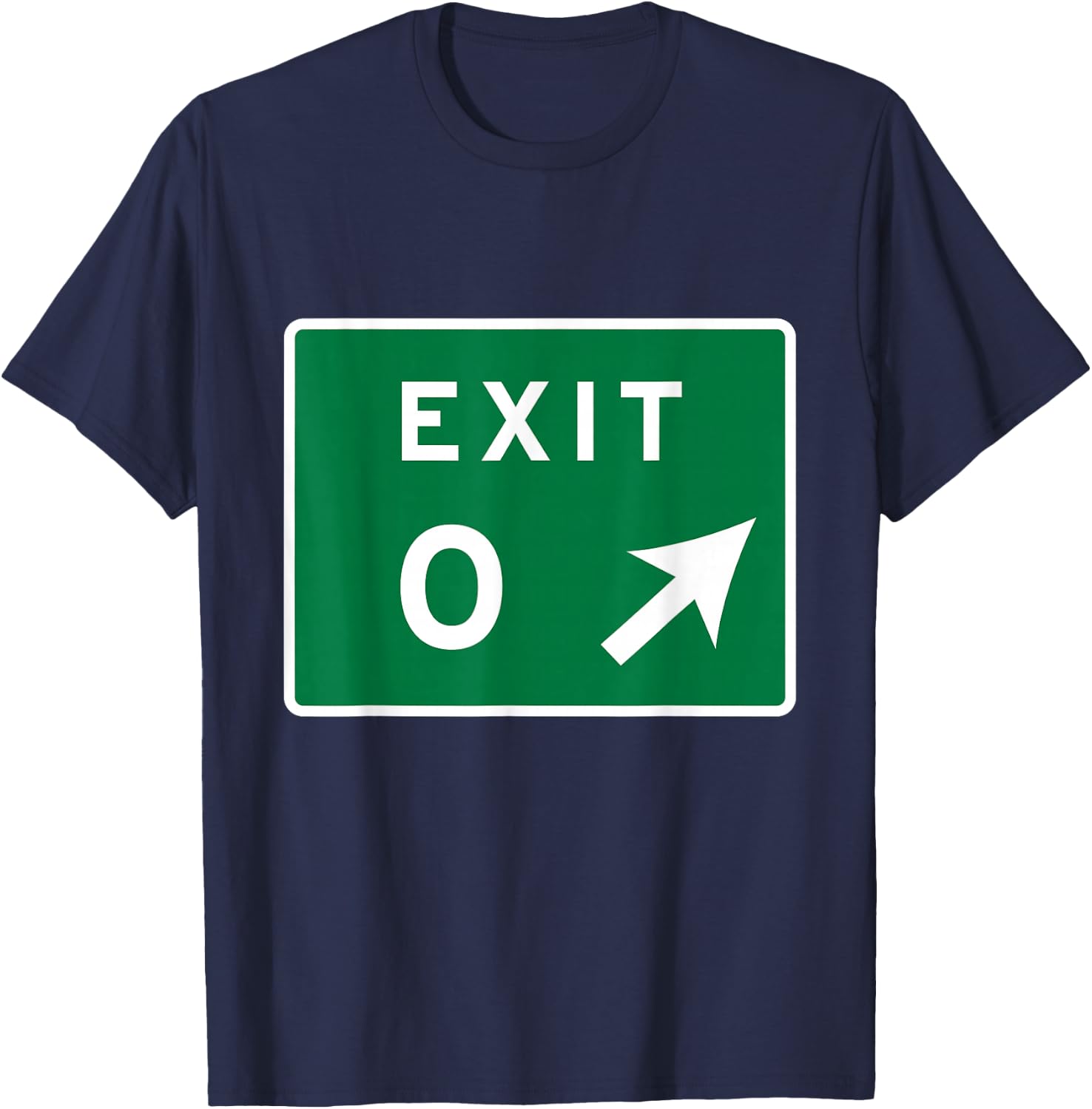 Exit 0 Zero Cape May NJ New Jersey Shore Parkway Sign T-Shirt - T-Shirt | Navy