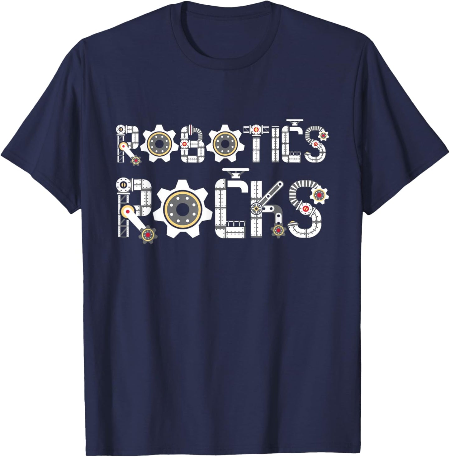 Funny Robotics Shirts Robotics Rocks - Cyborg Engineer Engineering Robot Builder Black T-Shirt - T-Shirt | Navy